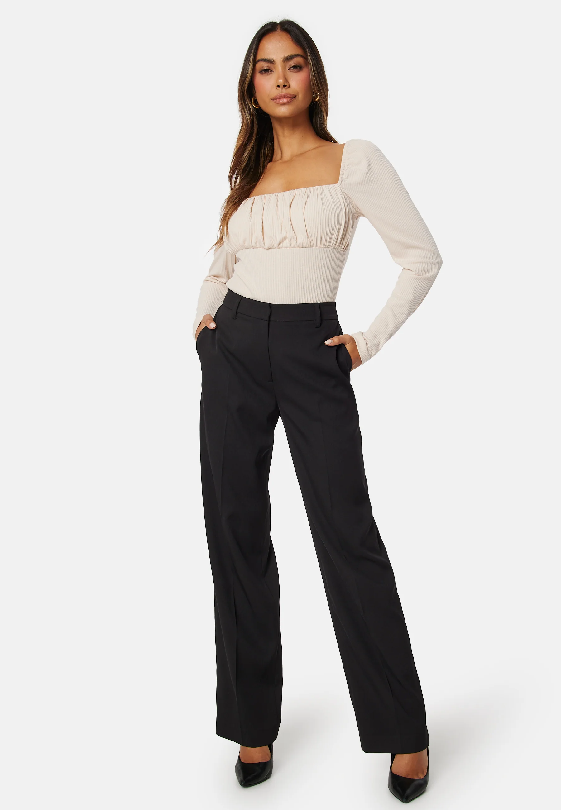 Square Neck Long Sleeve Top - Image 4