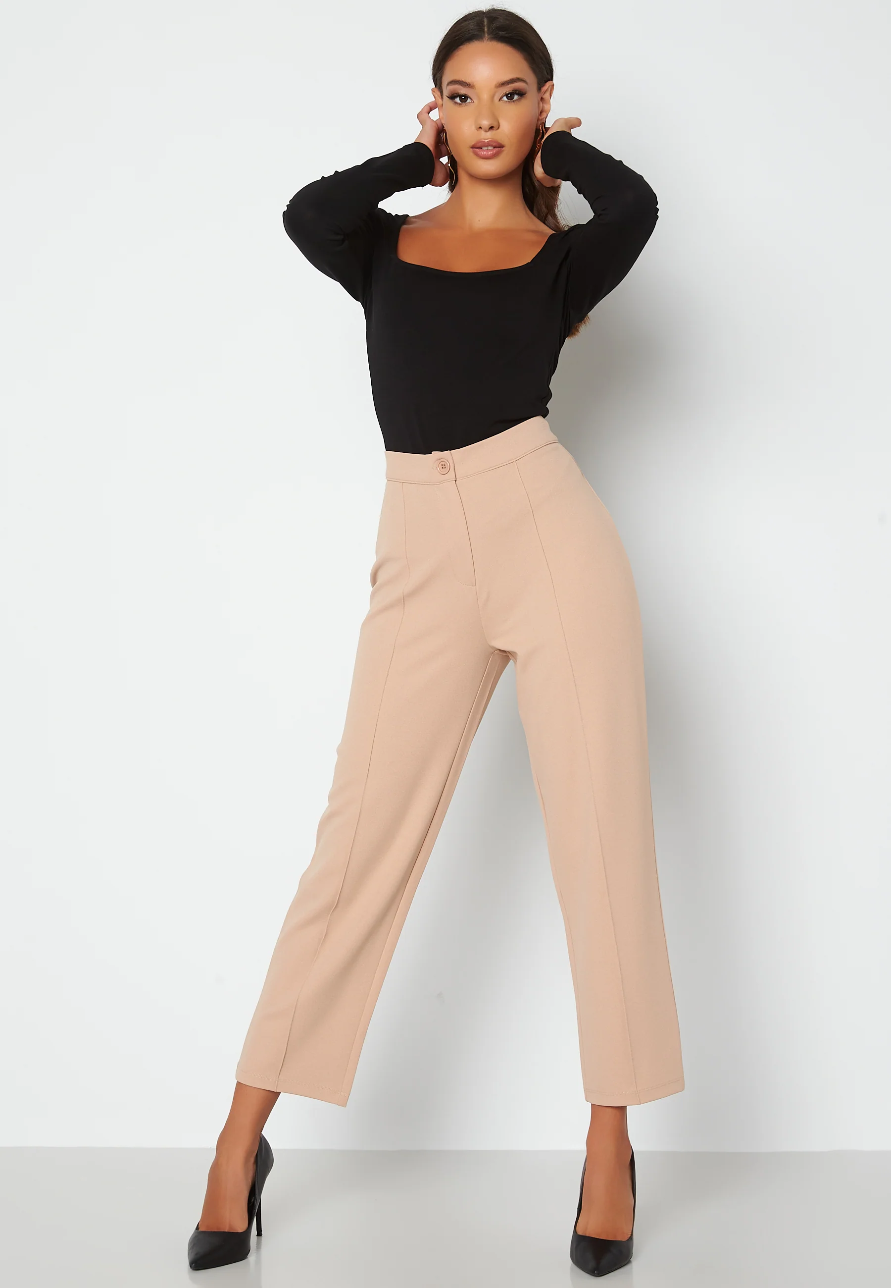 Square Neck Long Sleeve Top - Image 2