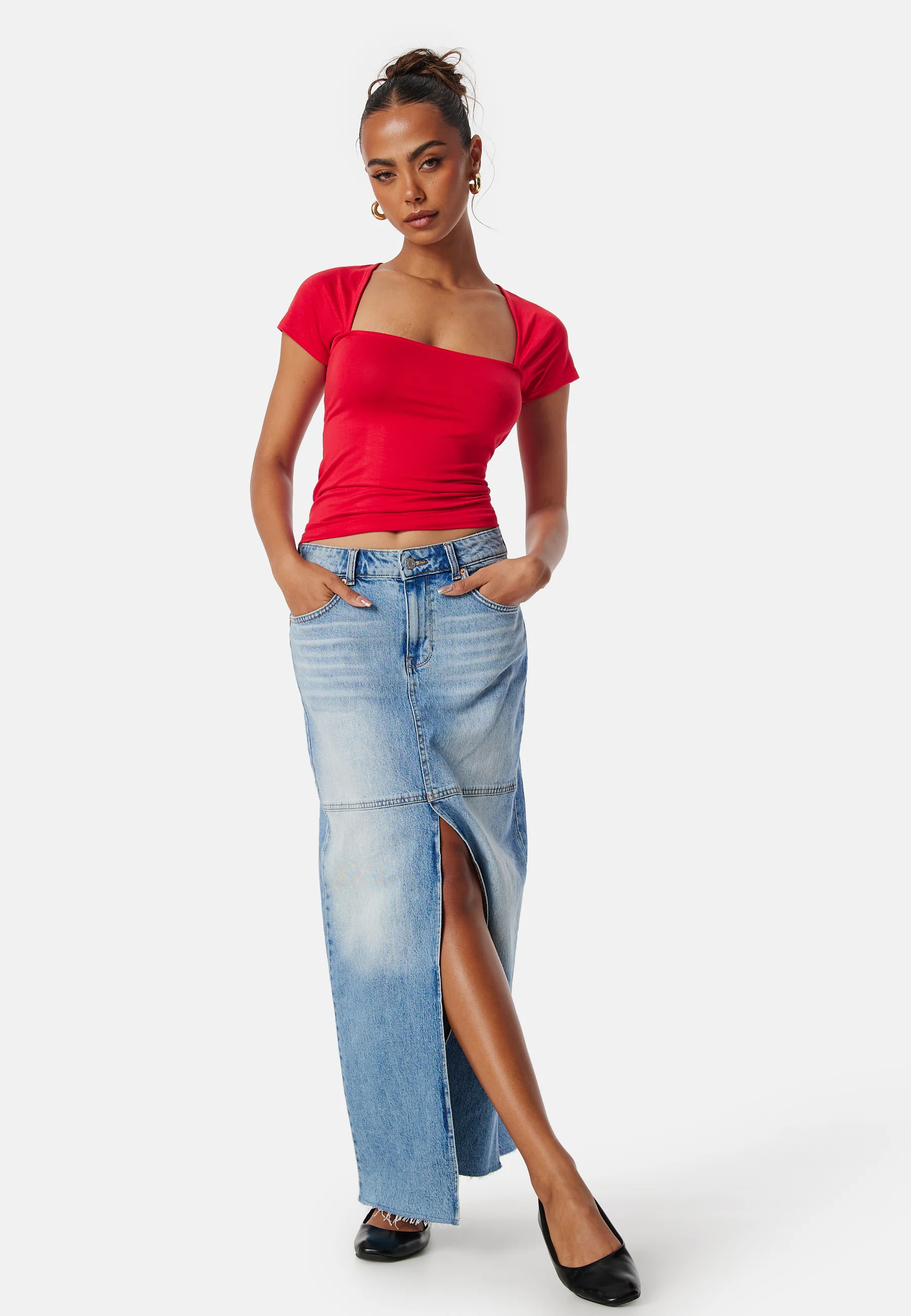 Square Neck Short Sleeve Top - Image 3