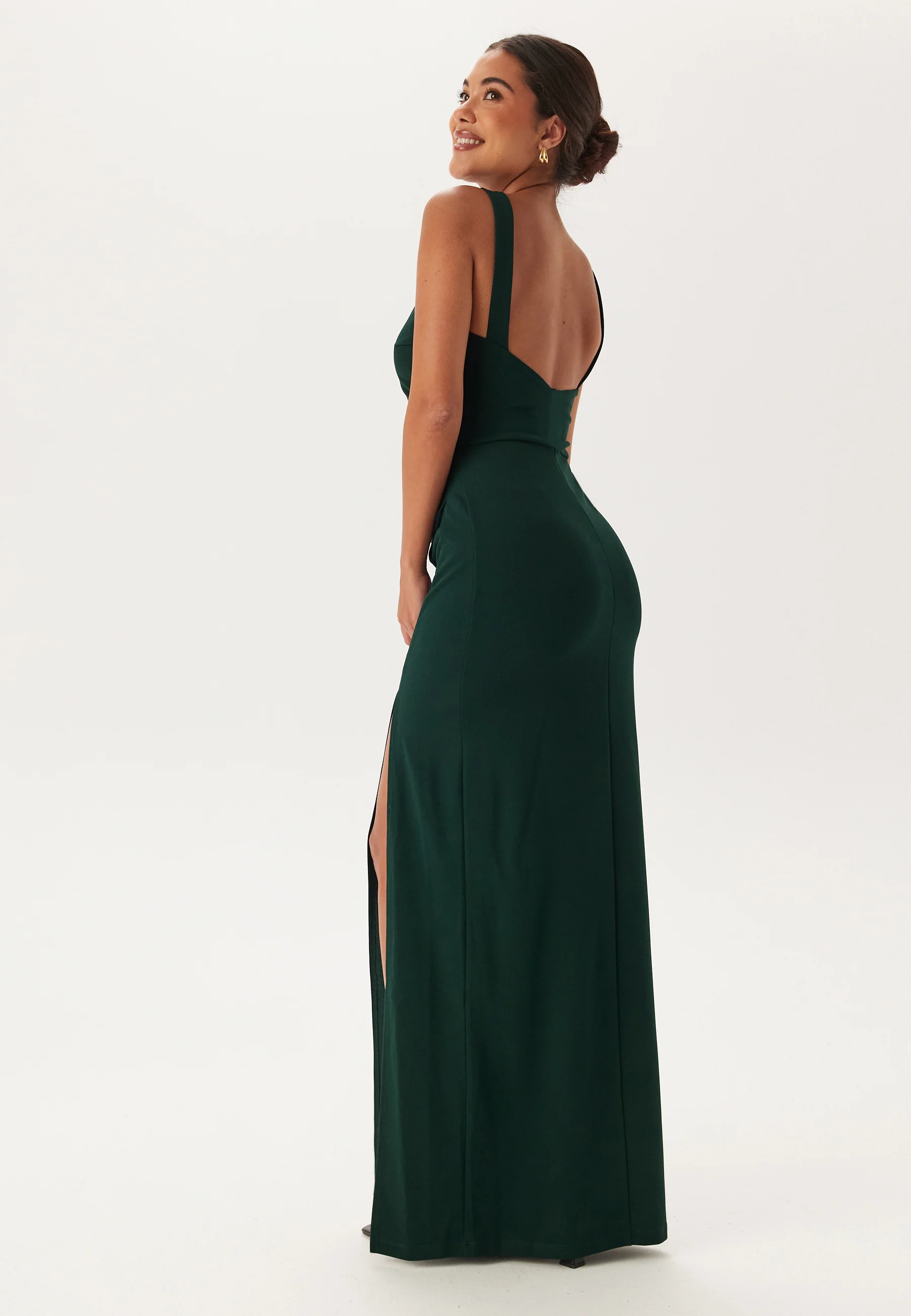 Square Neck Slit Maxi Dress - Image 2
