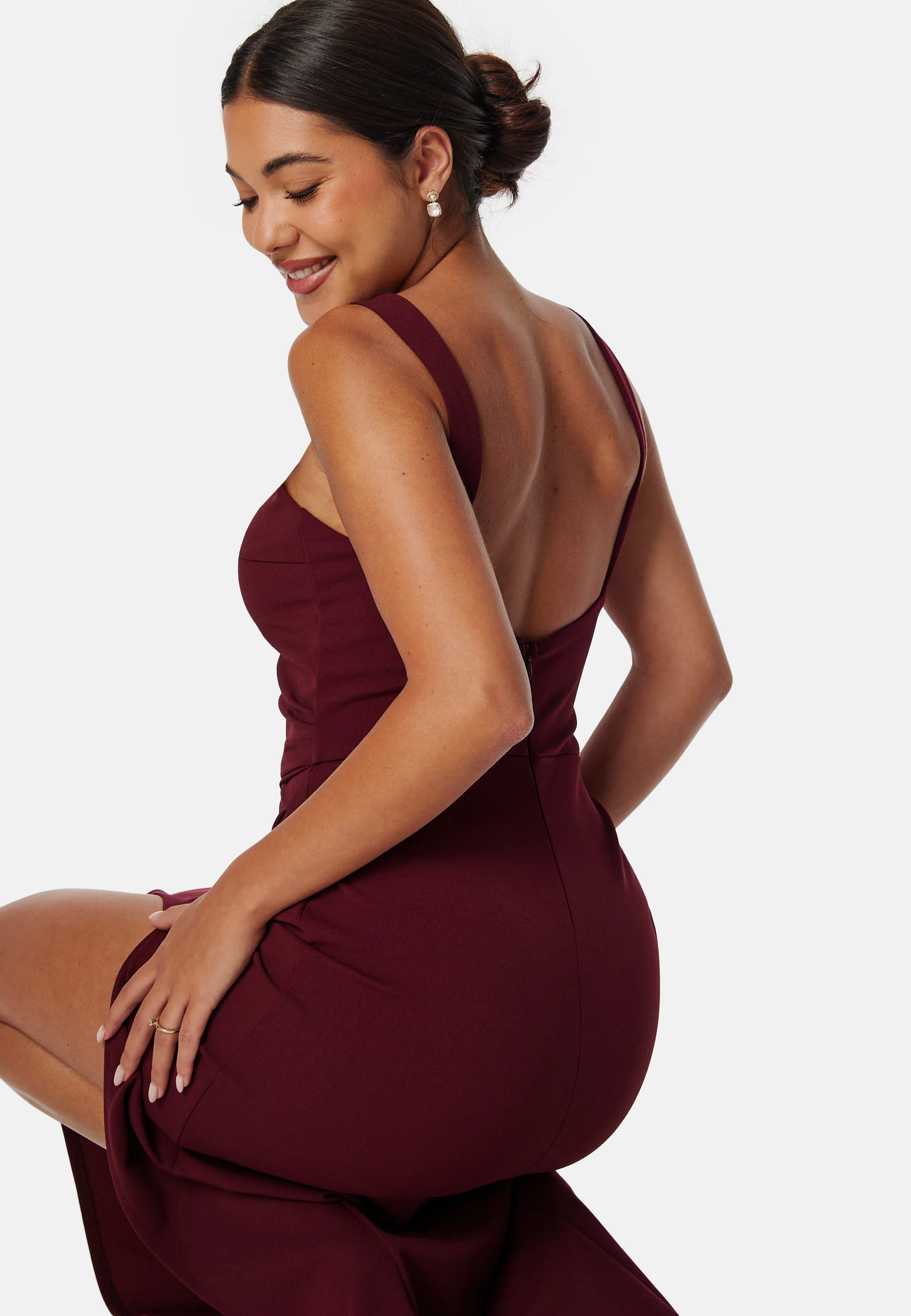 Square neck slit maxi dress - Image 4