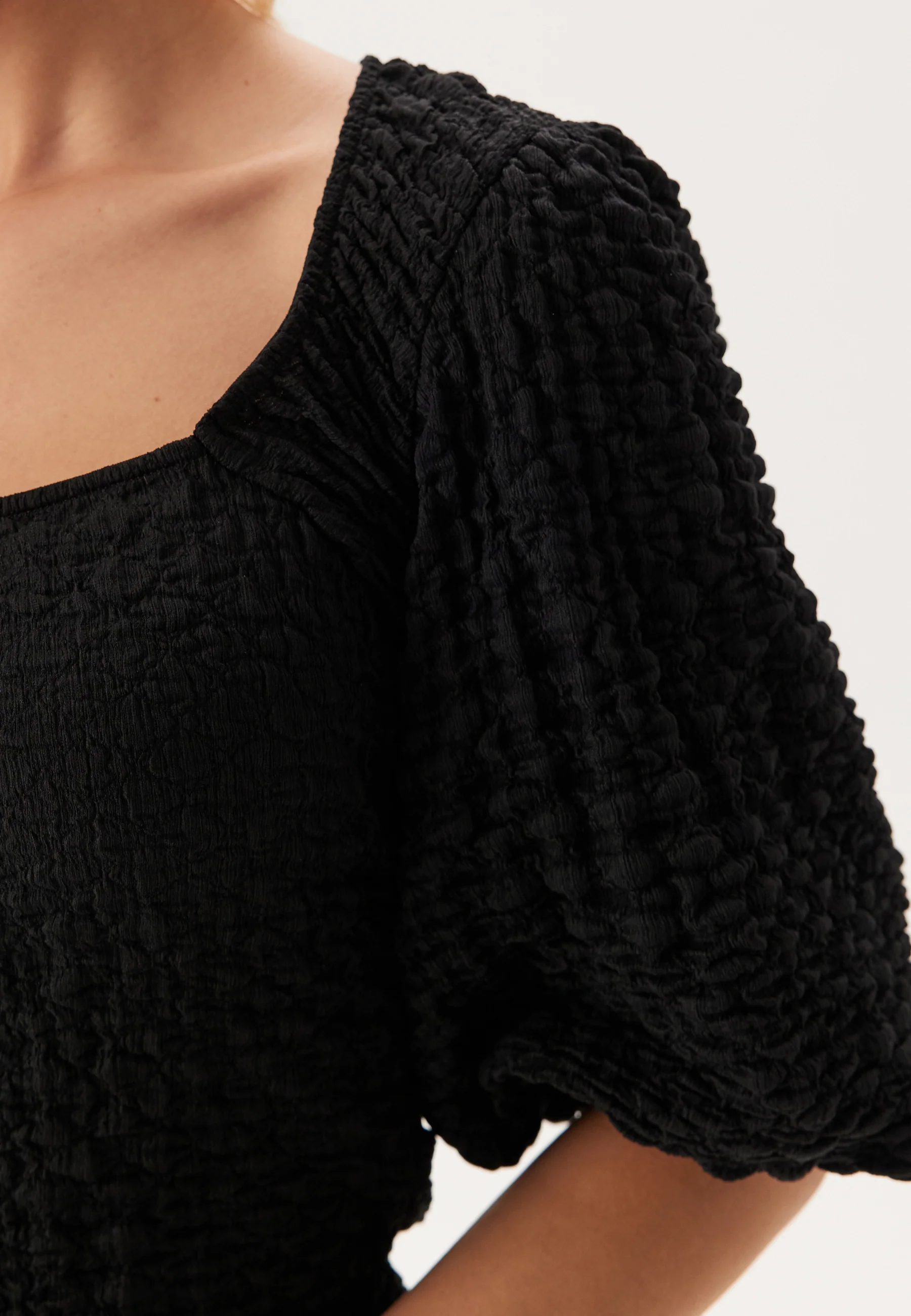 Square Neck Volume Sleeve Top - Image 4
