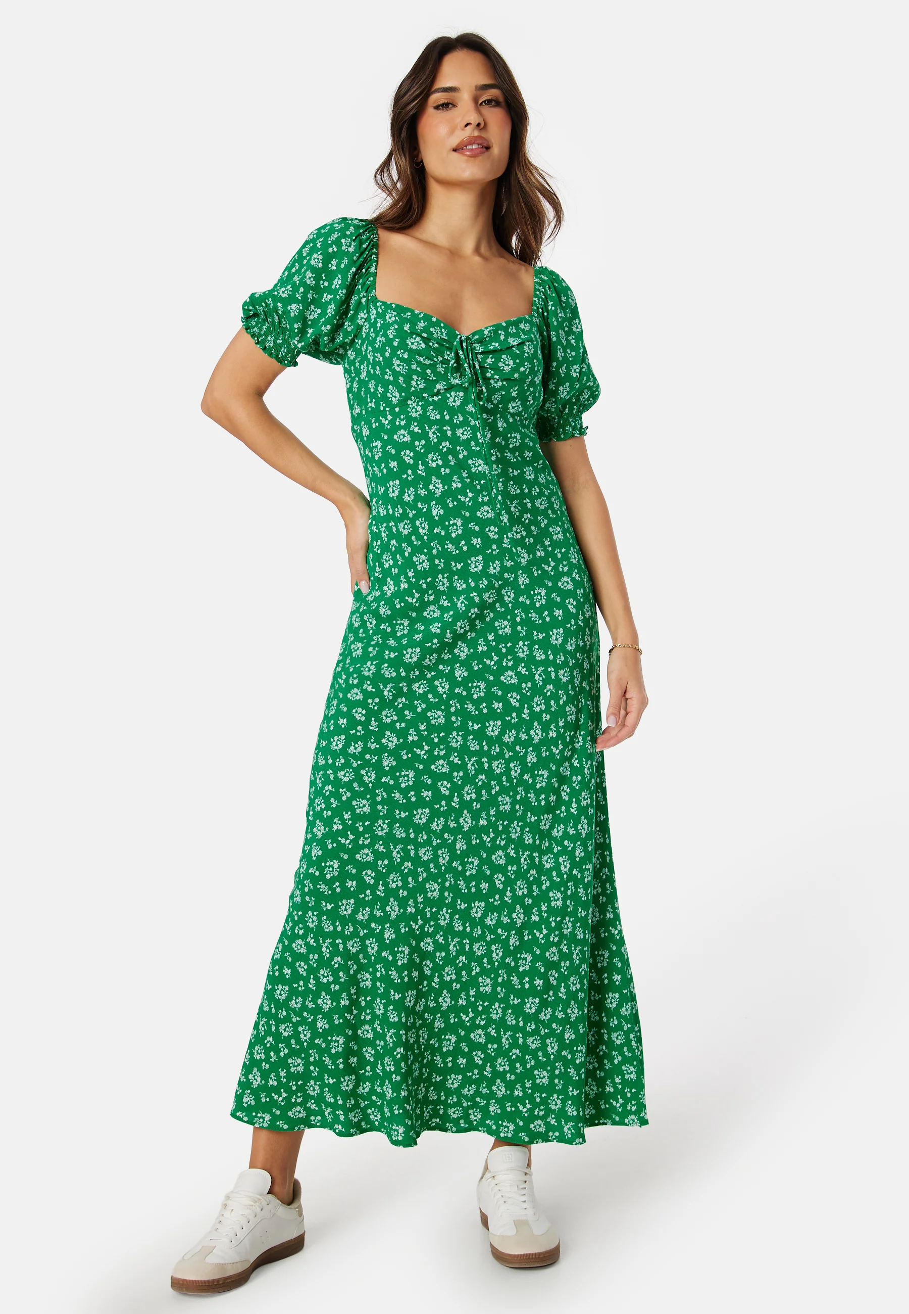Stevie Puff Sleeve Midi Dress