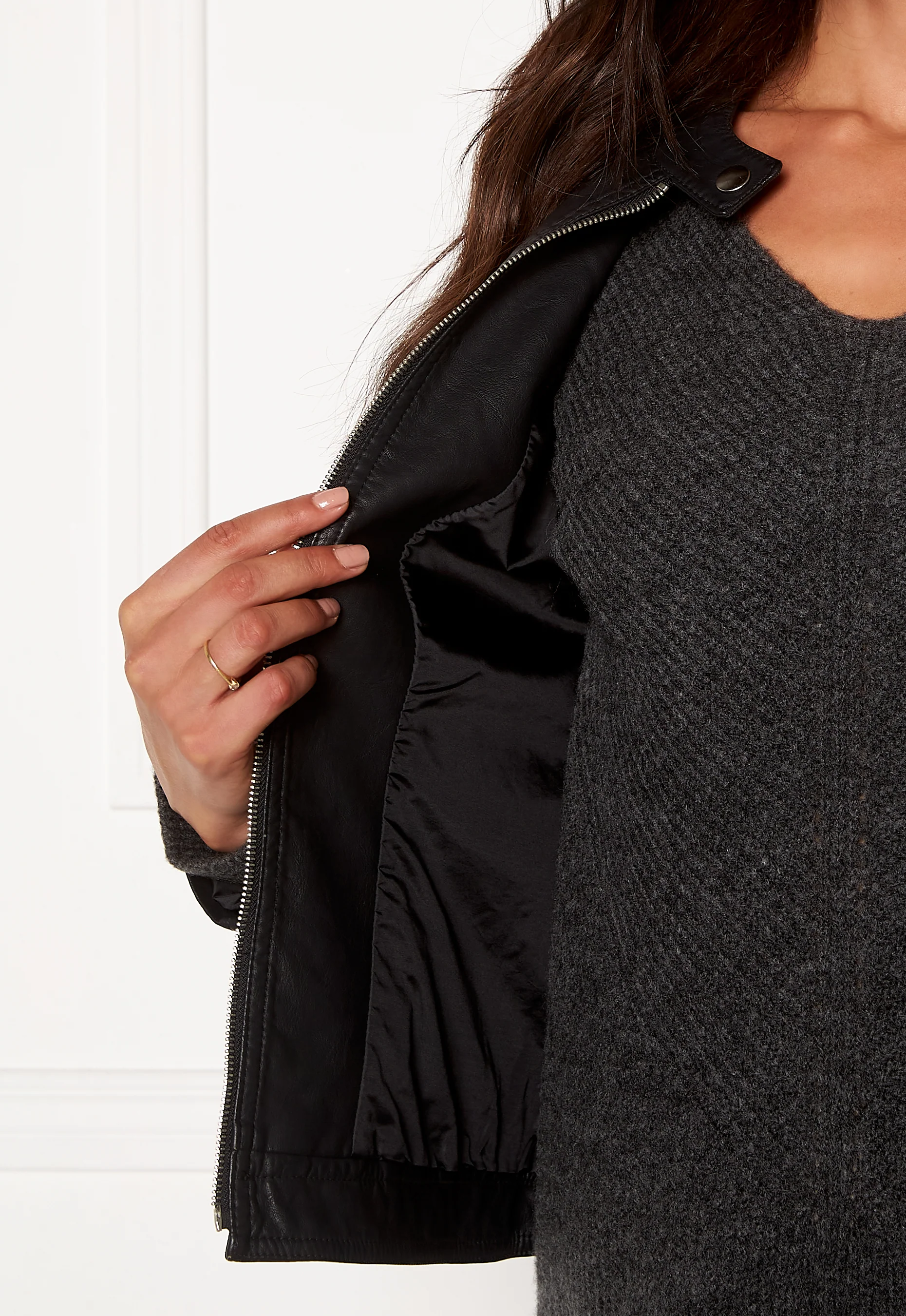 Stormy Faux Leather Jacket - Image 4