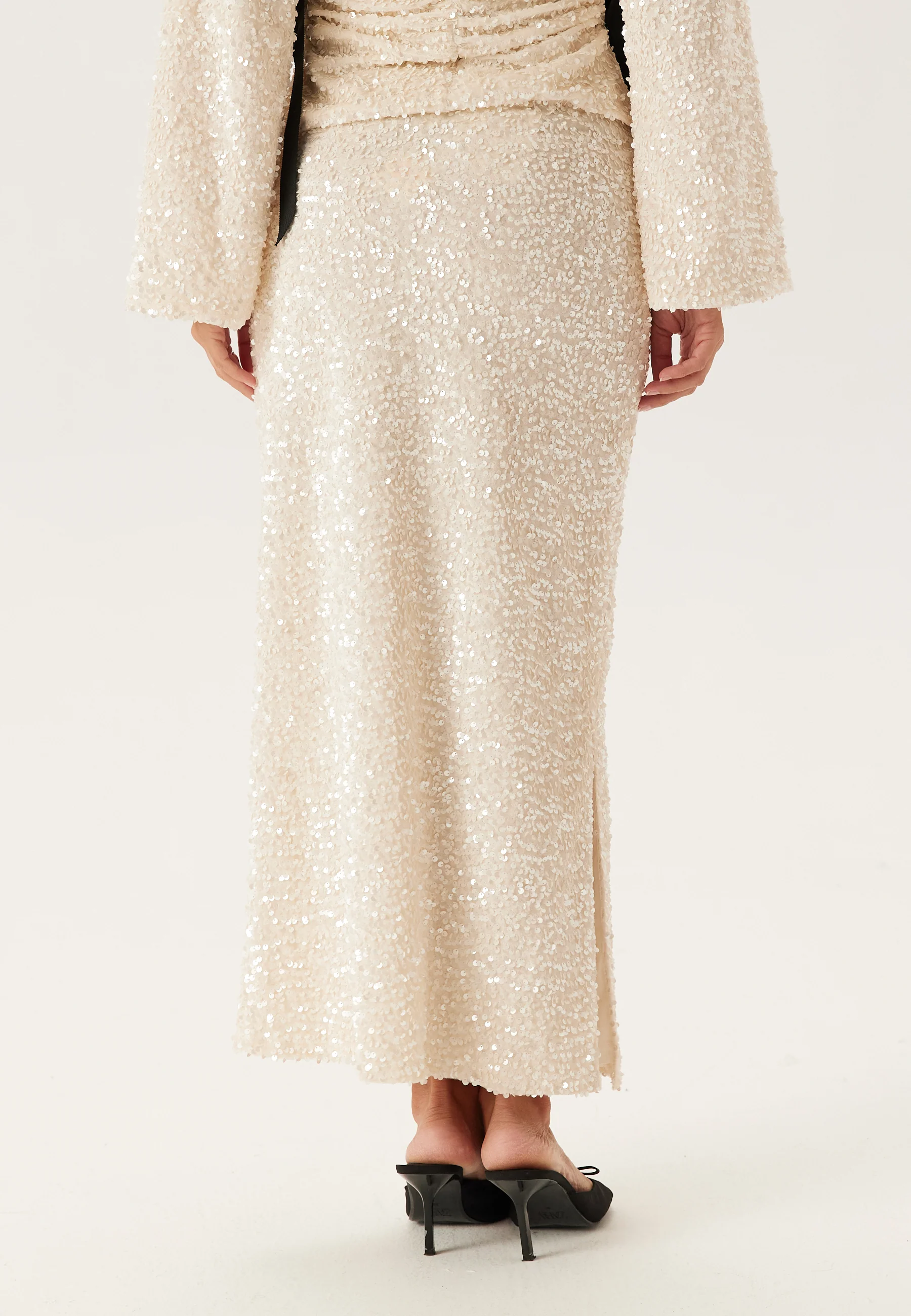Straight Ankle Sequin Skirt - Image 3