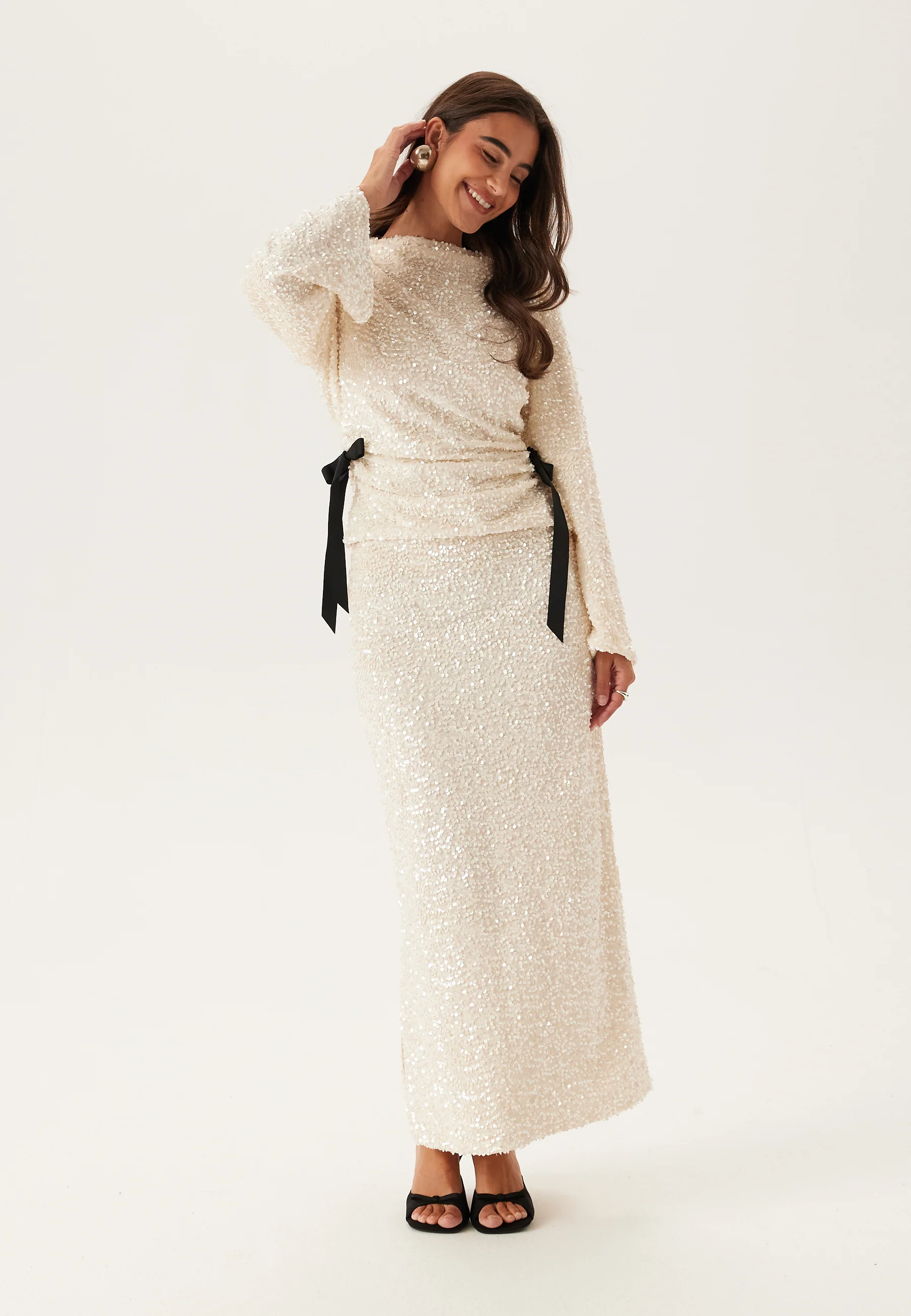 Straight Ankle Sequin Skirt - Image 4