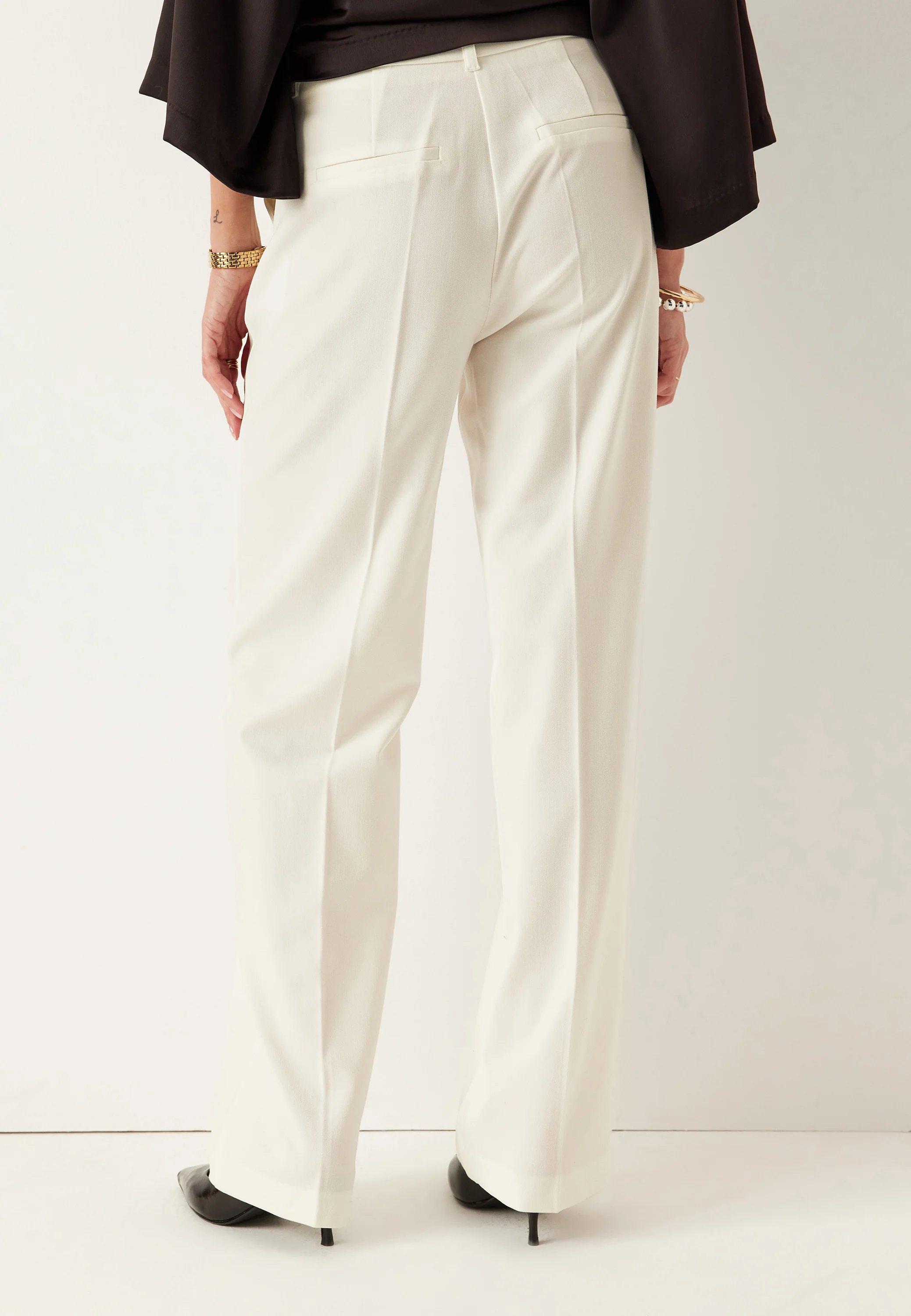 Straight High Waist Suit Trousers - Image 5