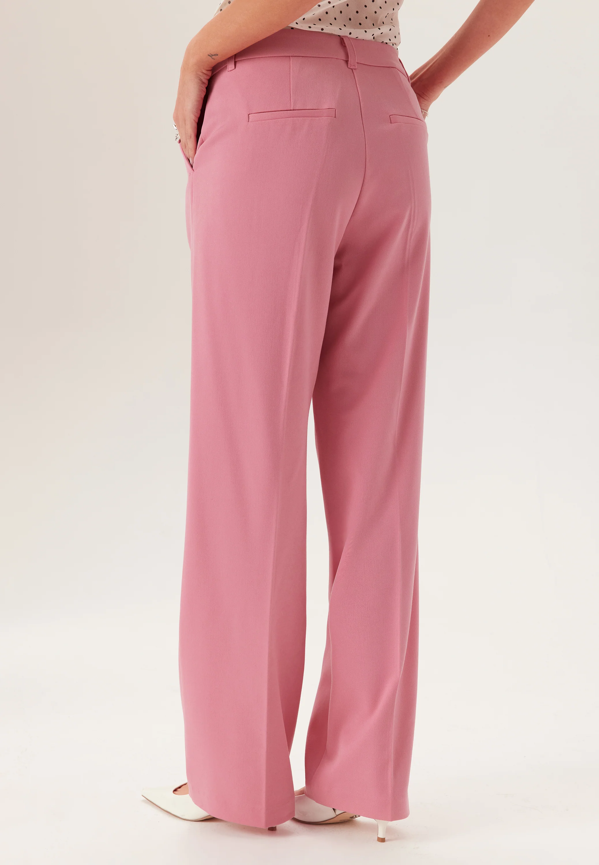 Straight High Waist Suit Trousers - Image 2