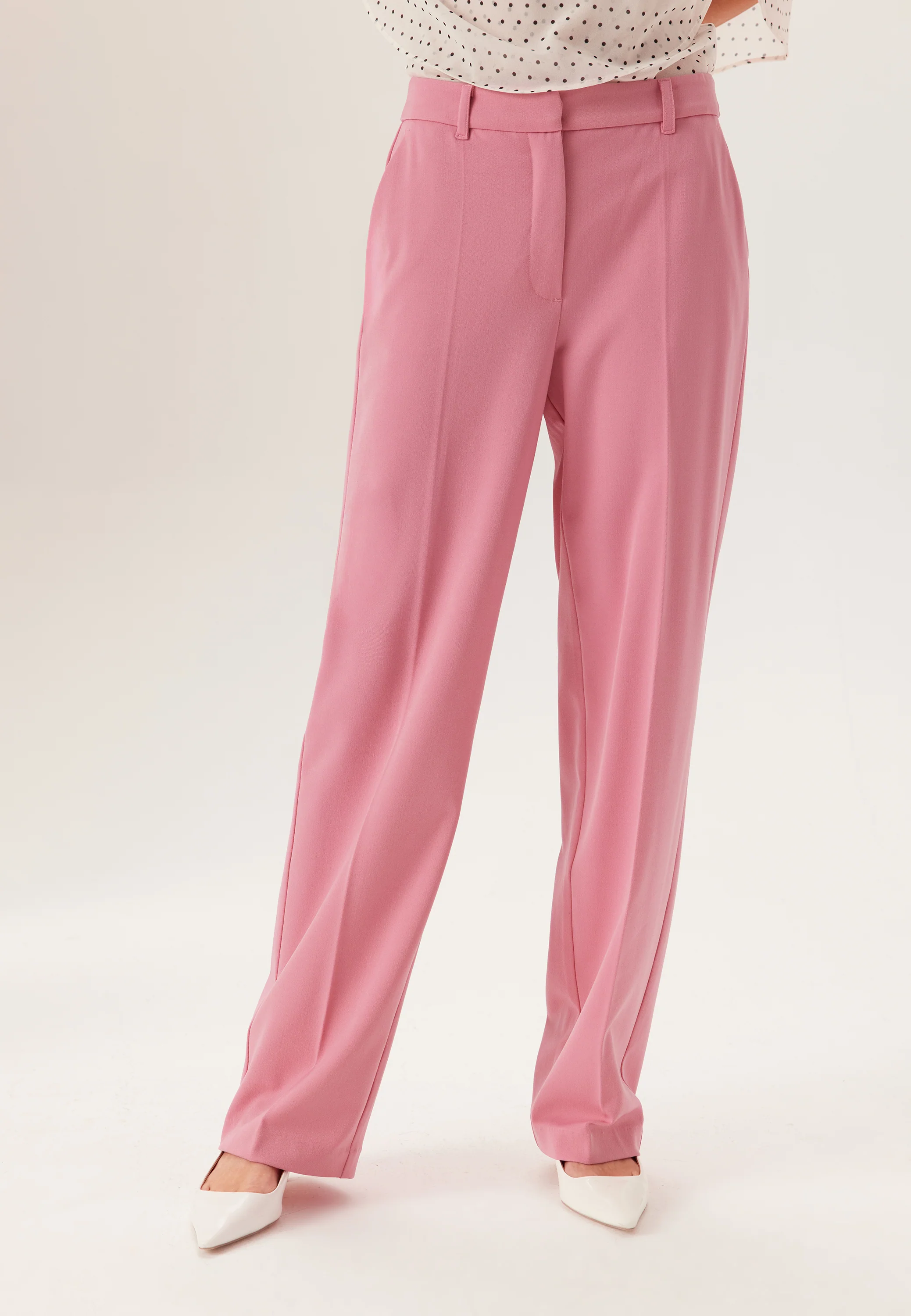 Straight High Waist Suit Trousers - Image 5