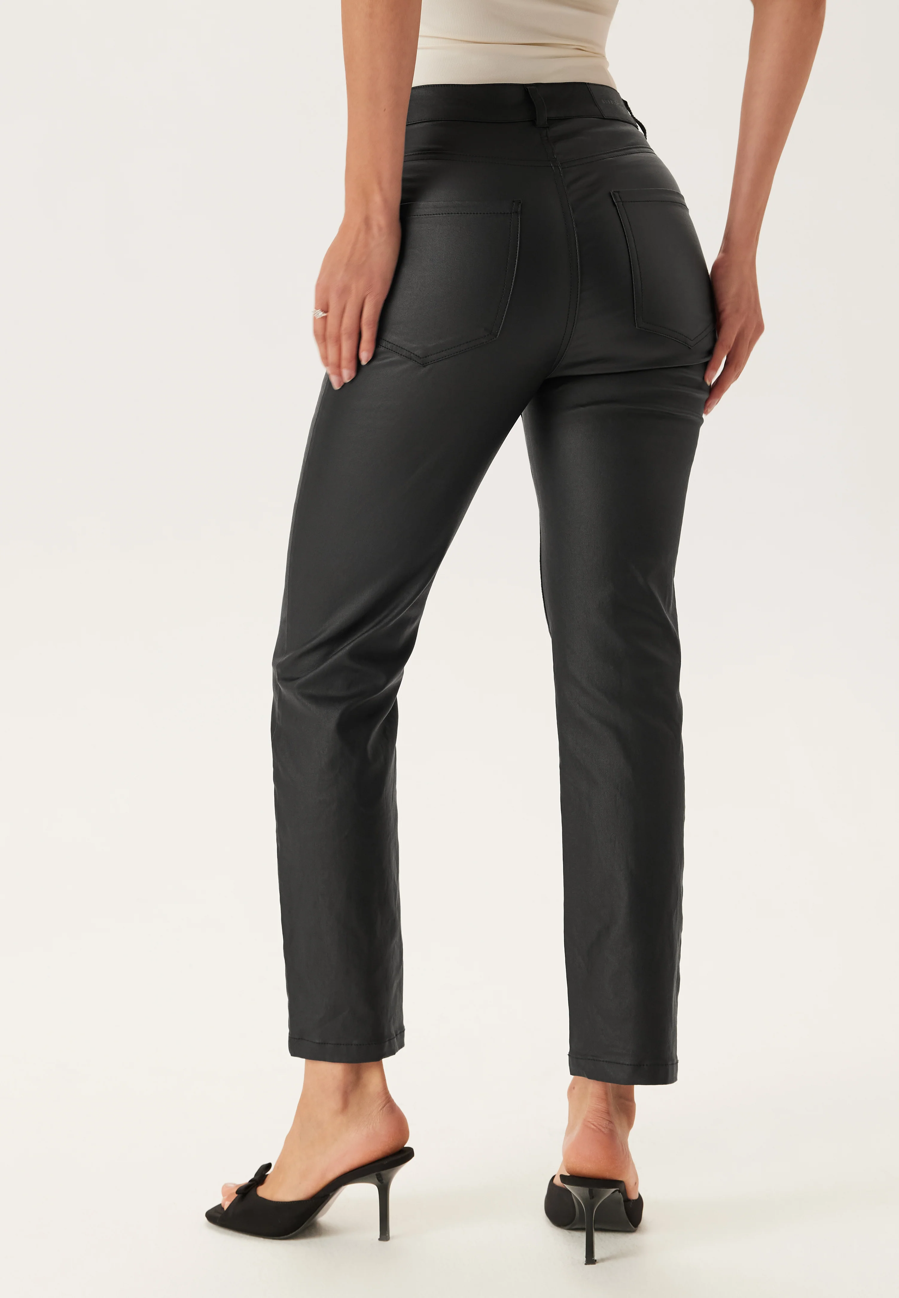 Straight Leg Coated Jeans