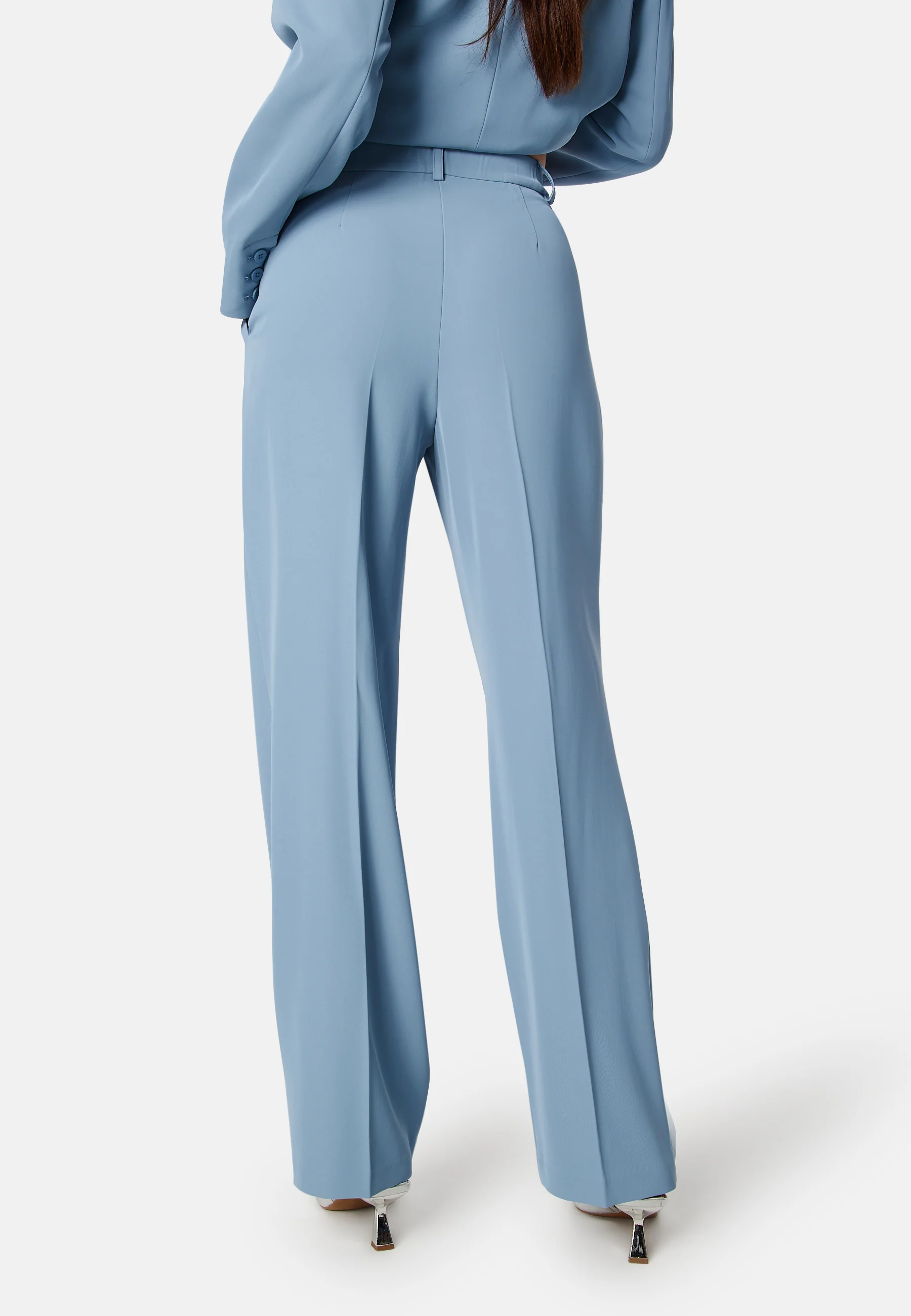 Straight Leg Pleated Suit Pants - Image 3