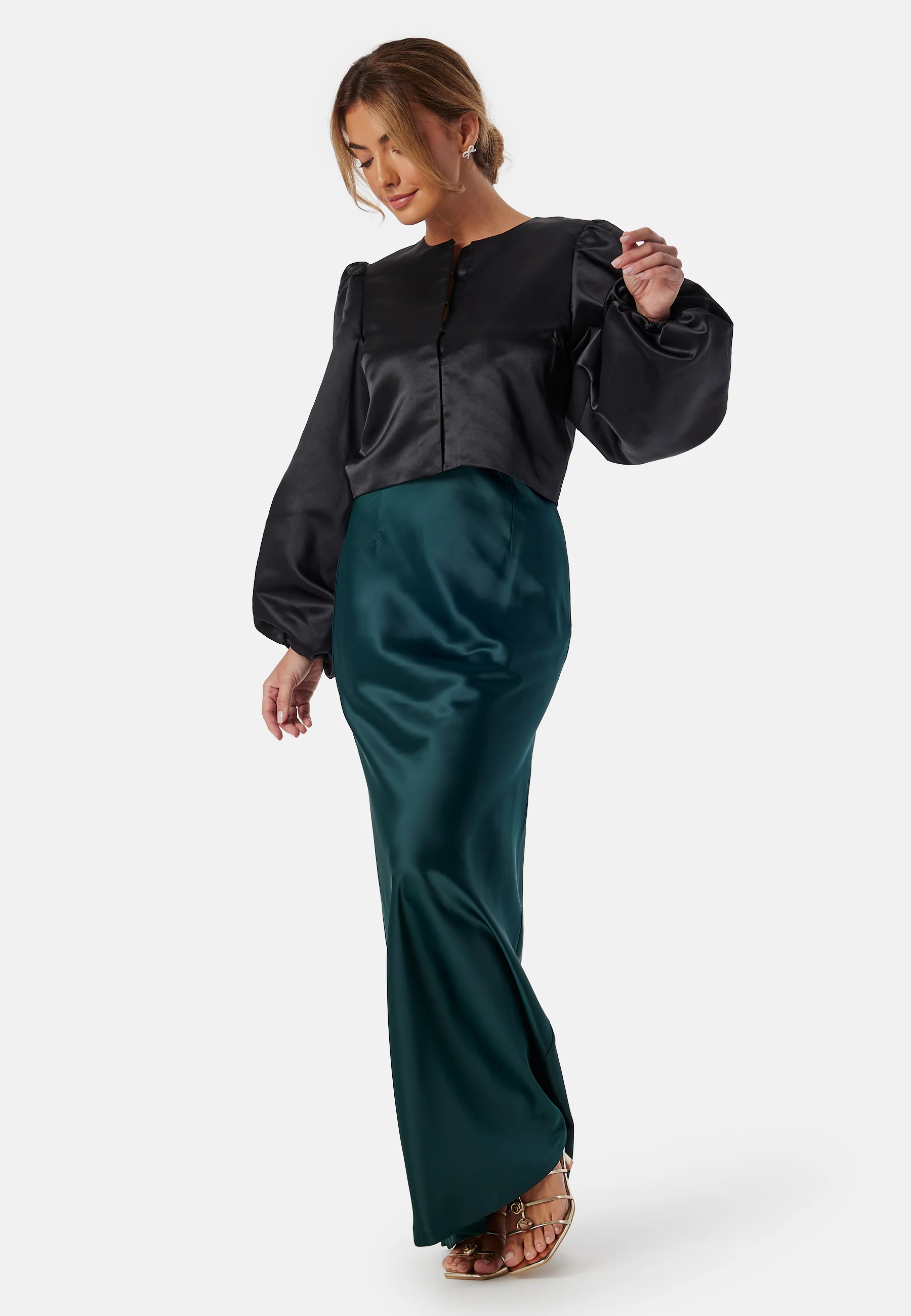 Straight Satin Maxi Skirt - Image 3