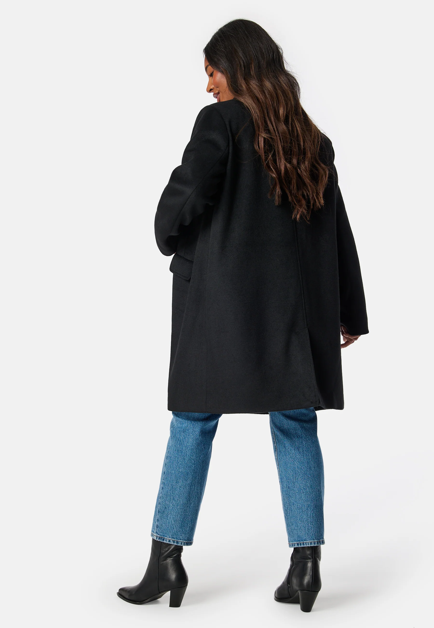 Straight Wool Blend Coat - Image 6