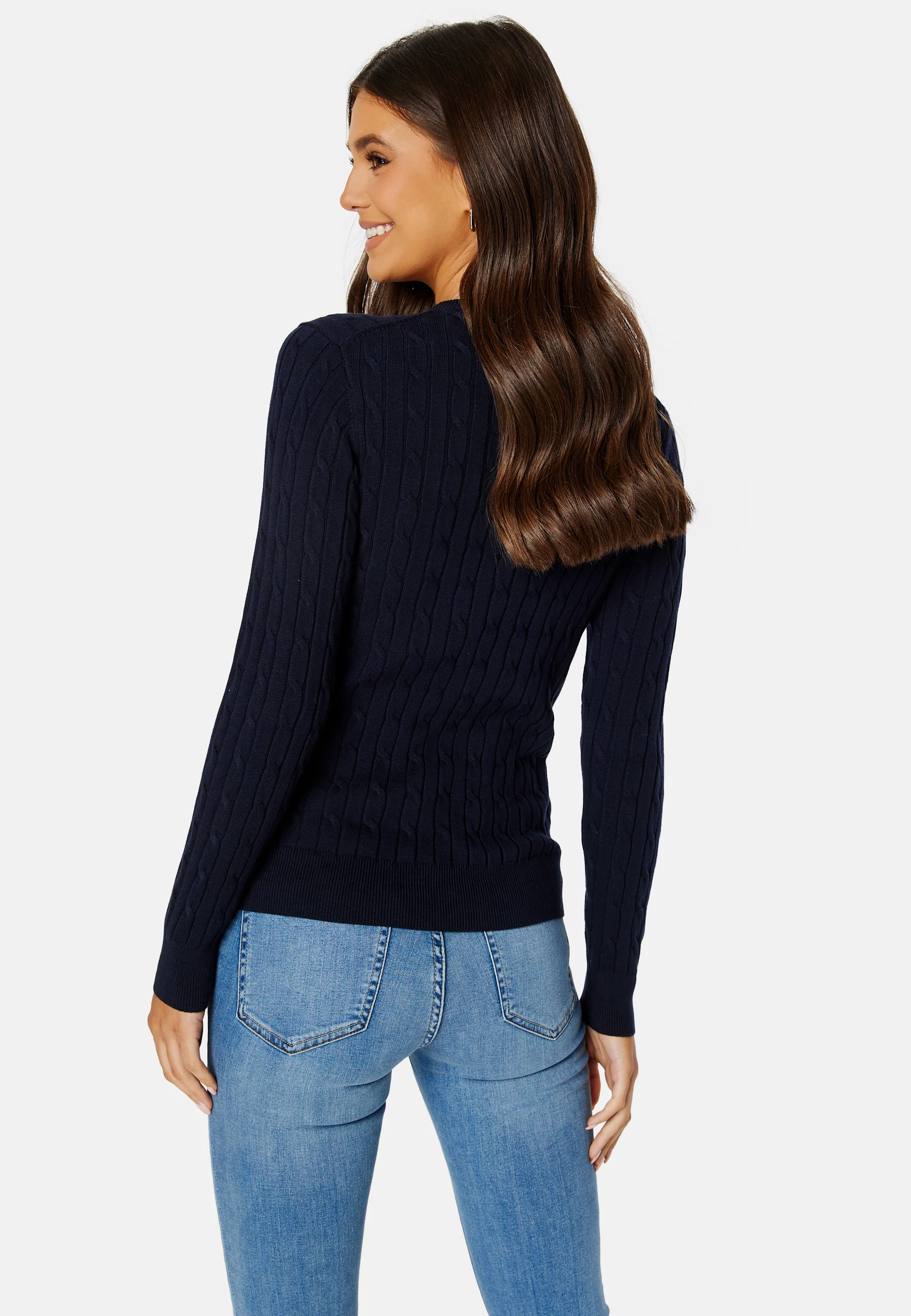 Stretch Cotton Cable C-Neck - Image 4