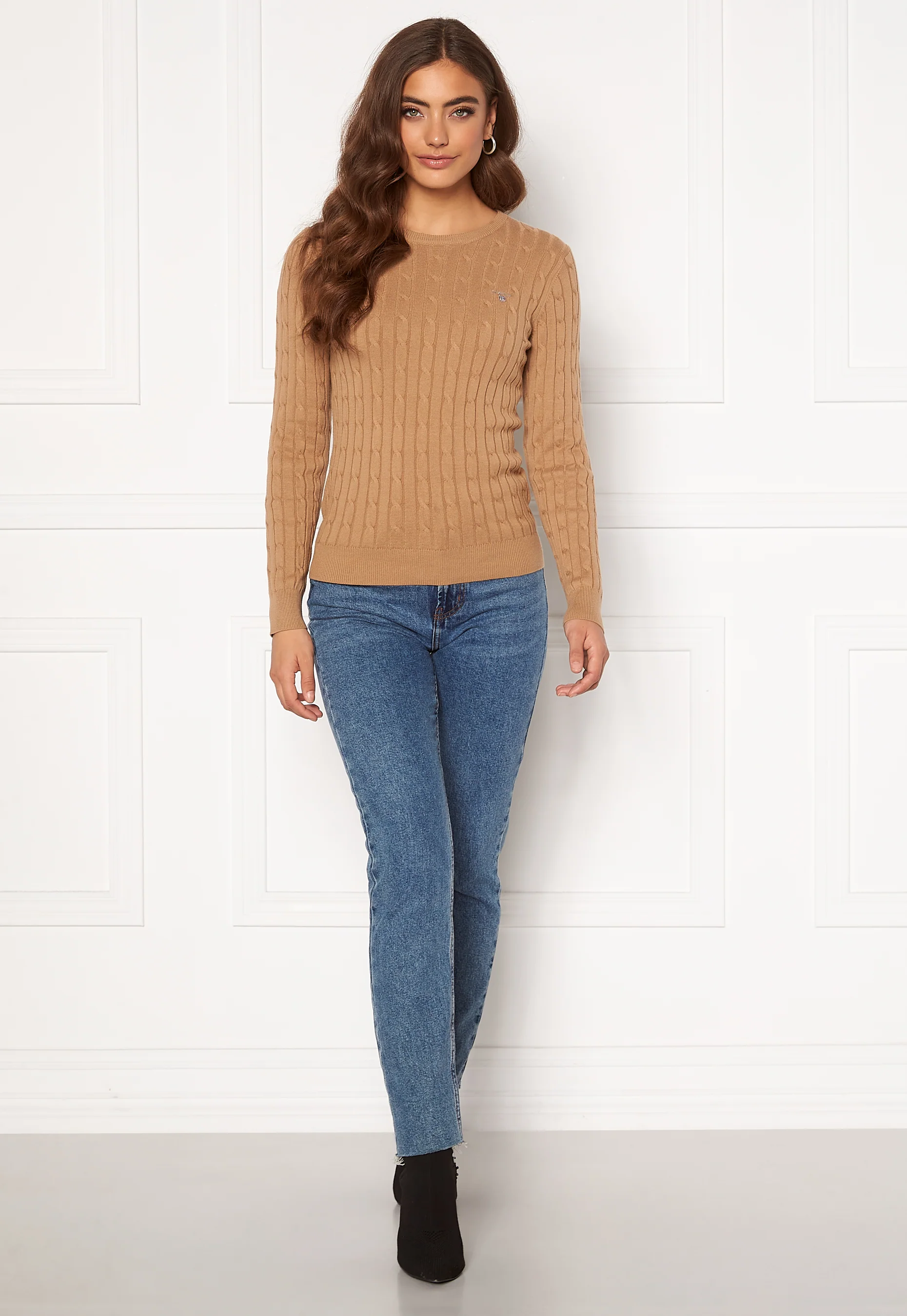 Stretch Cotton Cable Crew - Image 2