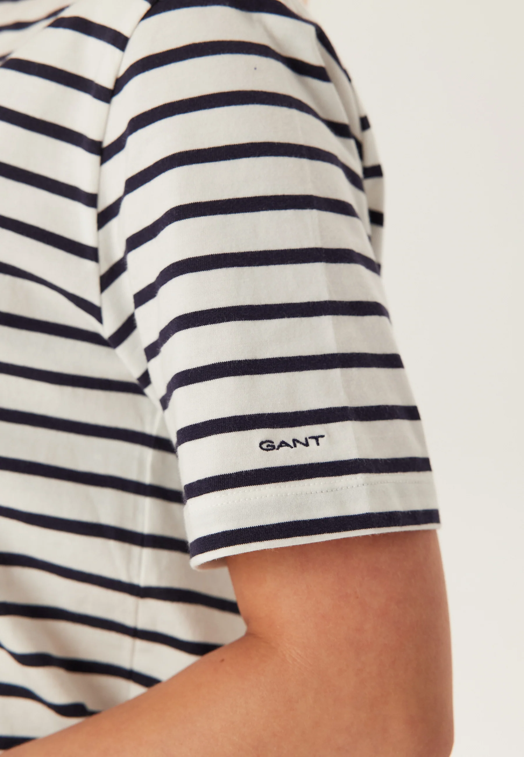 Stripe Boatneck ss T-shirt - Image 3