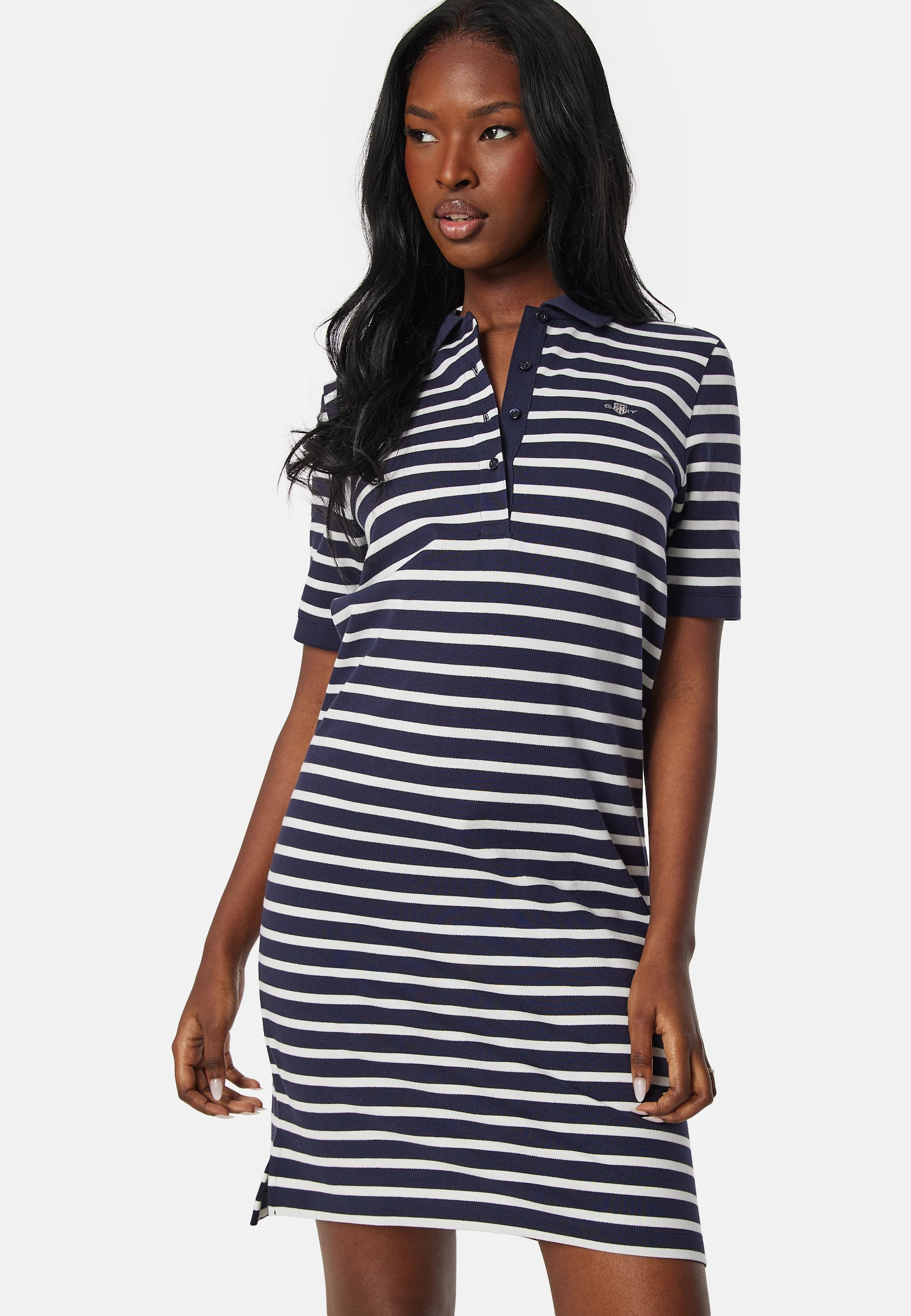 Striped Shield Pique Dress - Image 2