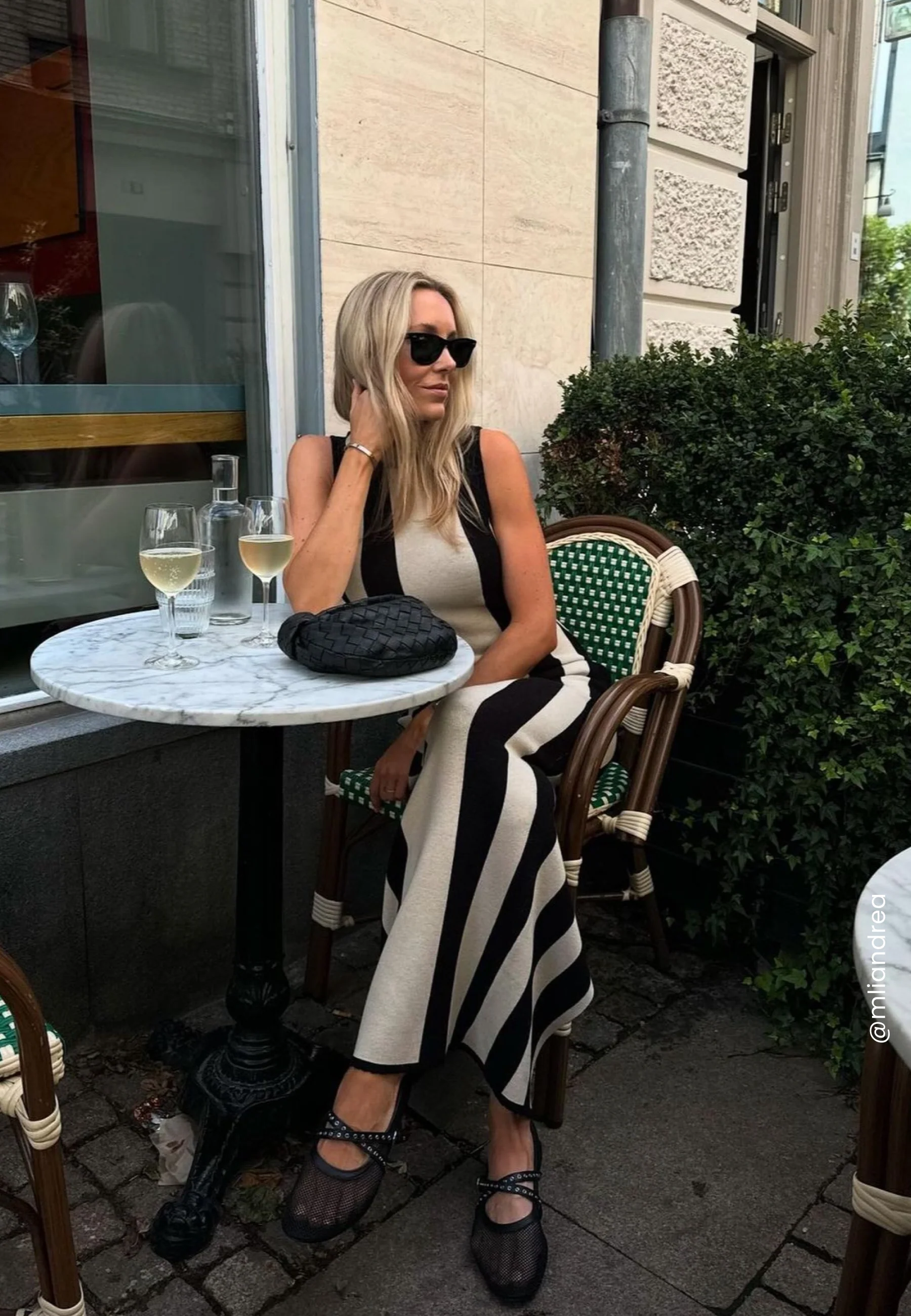 Striped Sleeveless Knitted Dress - Image 5