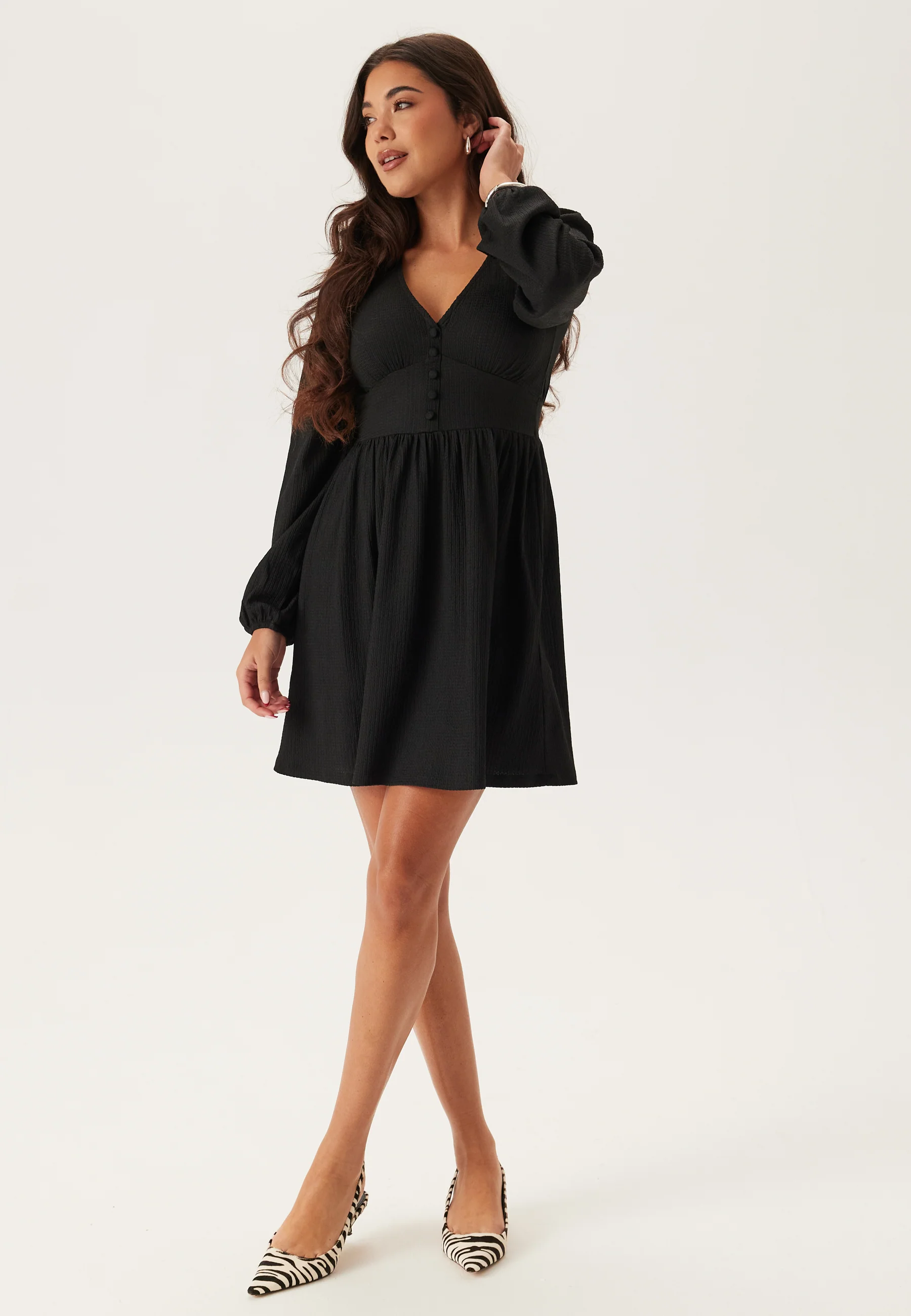 Structure Button Mini Dress - Image 2