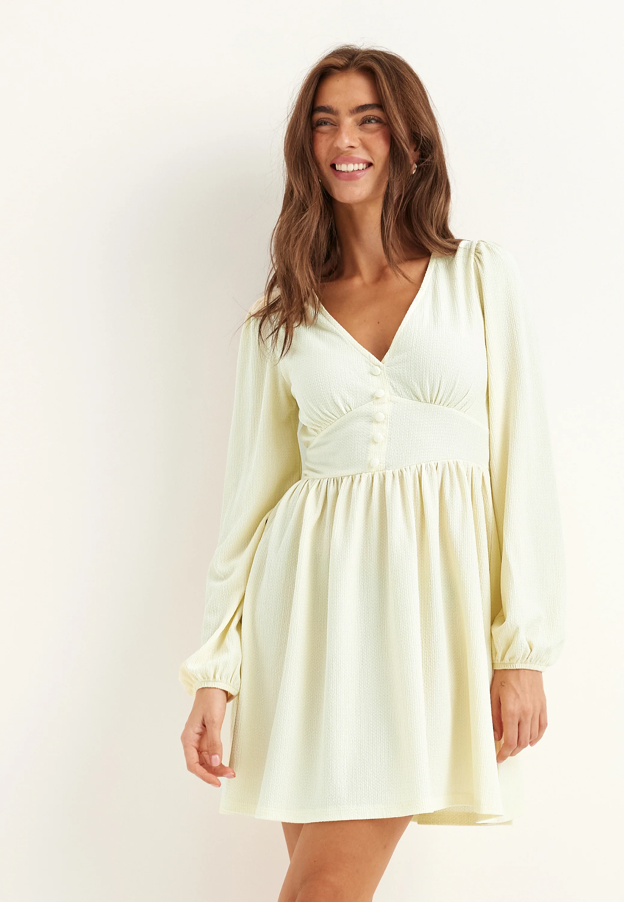 Structure Button Mini Dress - Image 2