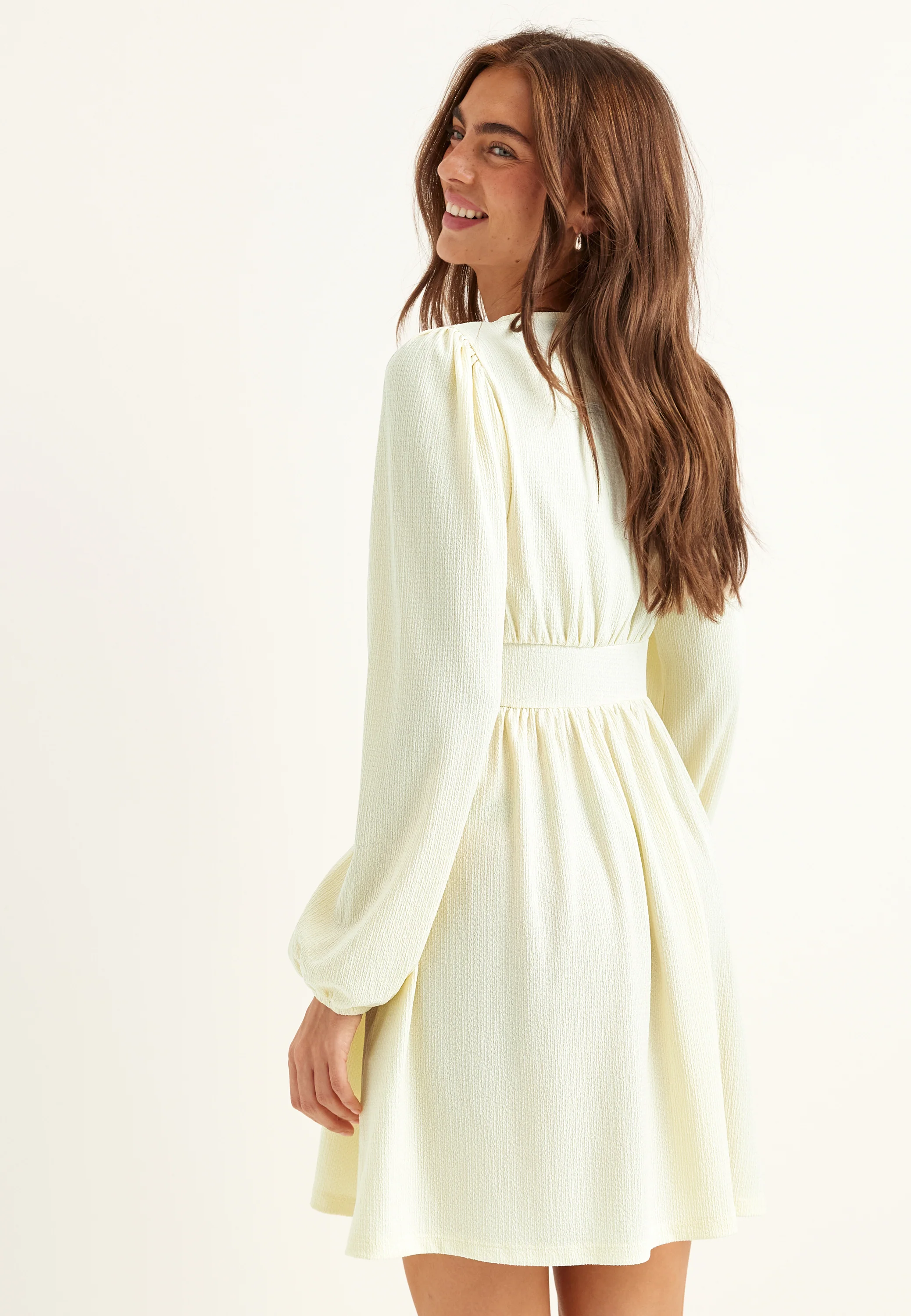 Structure Button Mini Dress - Image 3
