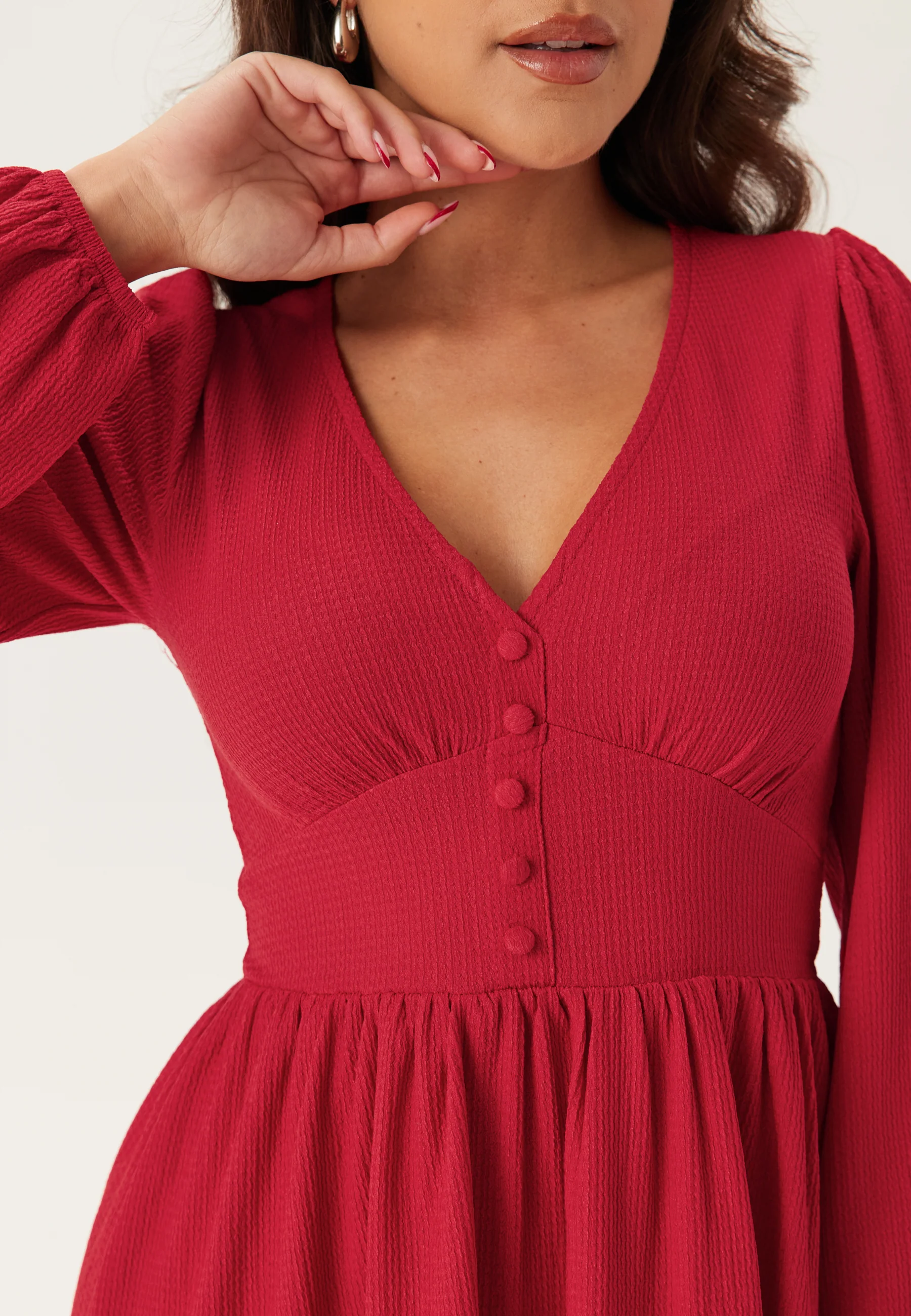 Structure Button Mini Dress - Image 4