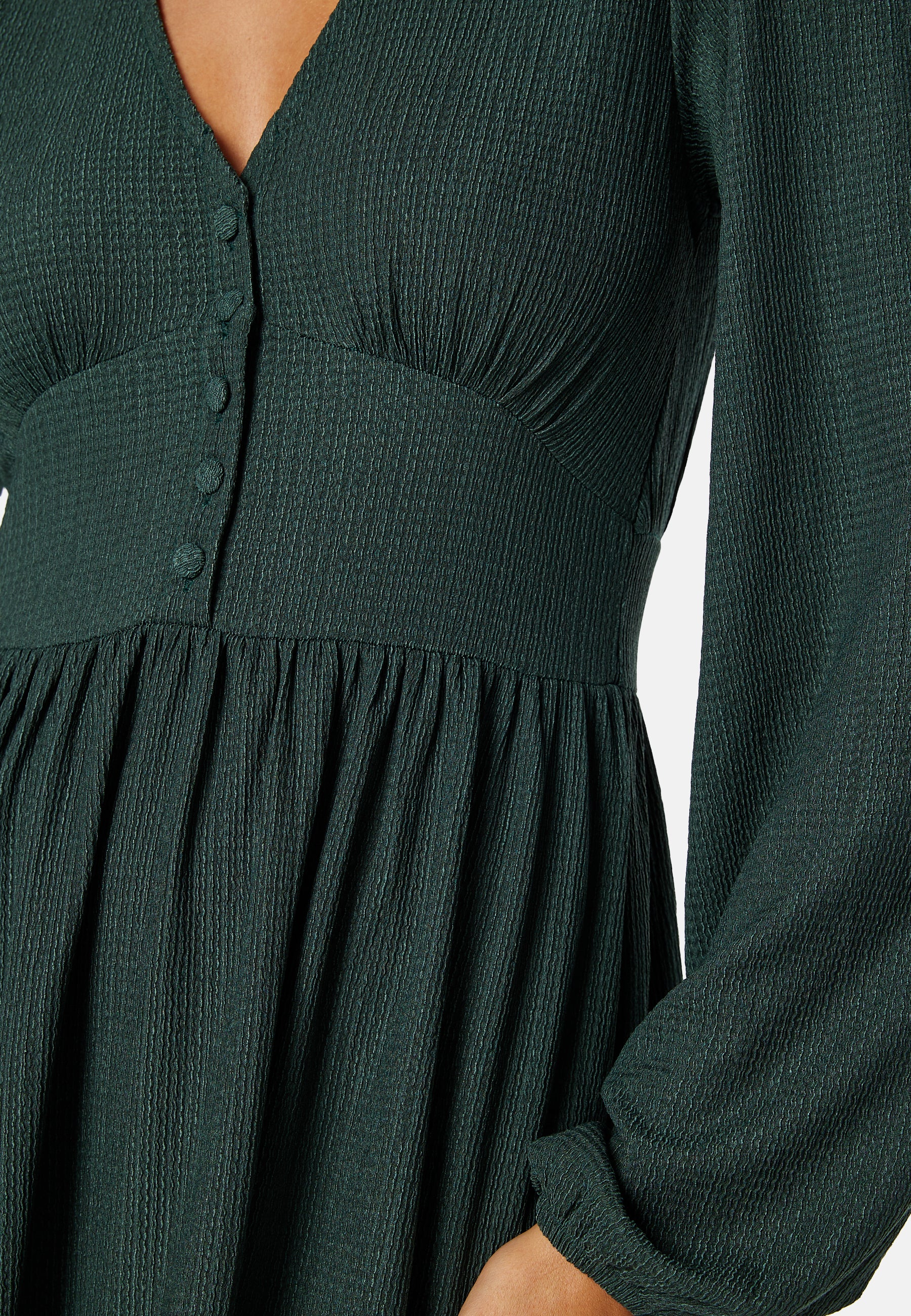 Structure Button Short Dress - Image 3