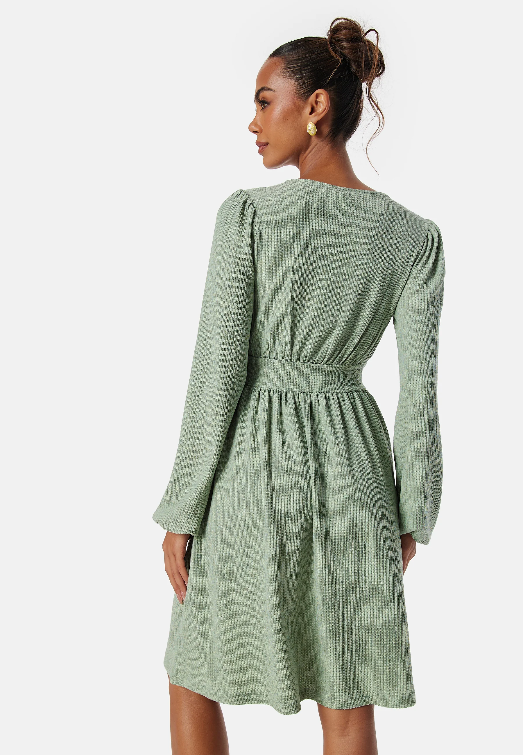 Structure Button Short Dress - Image 2