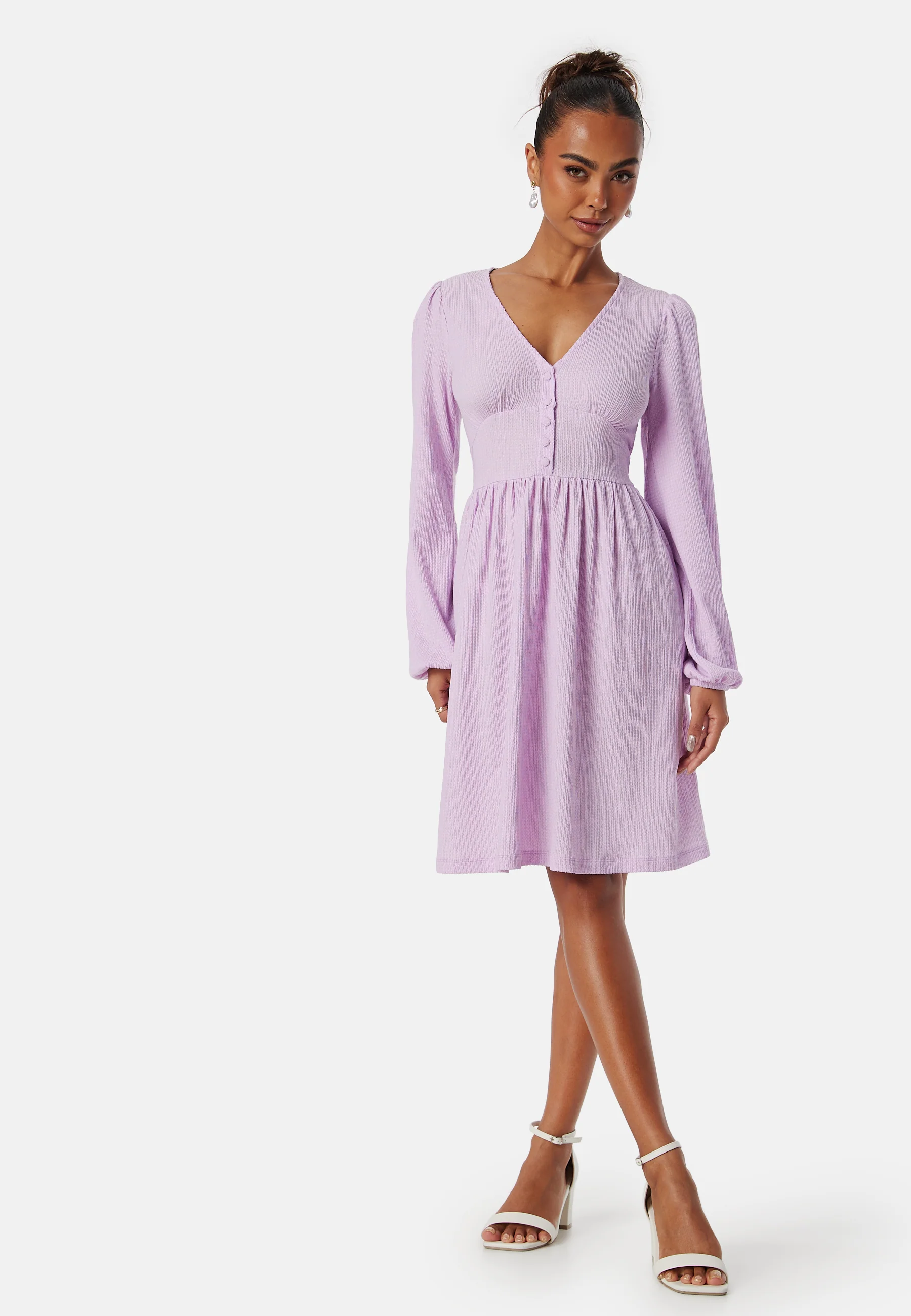 Structure Button Short Dress - Image 3