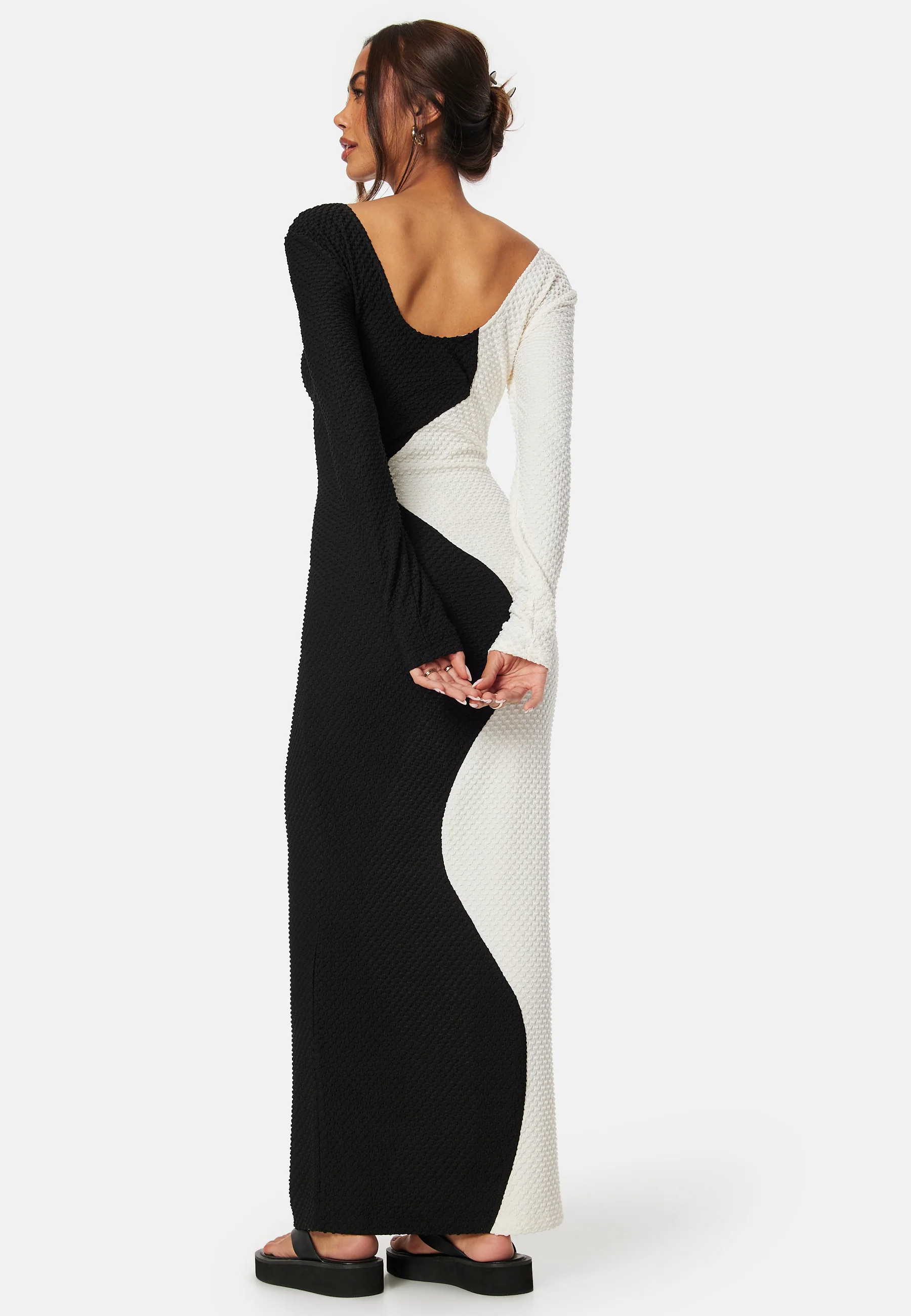 Structure Contrast Dress - Image 3