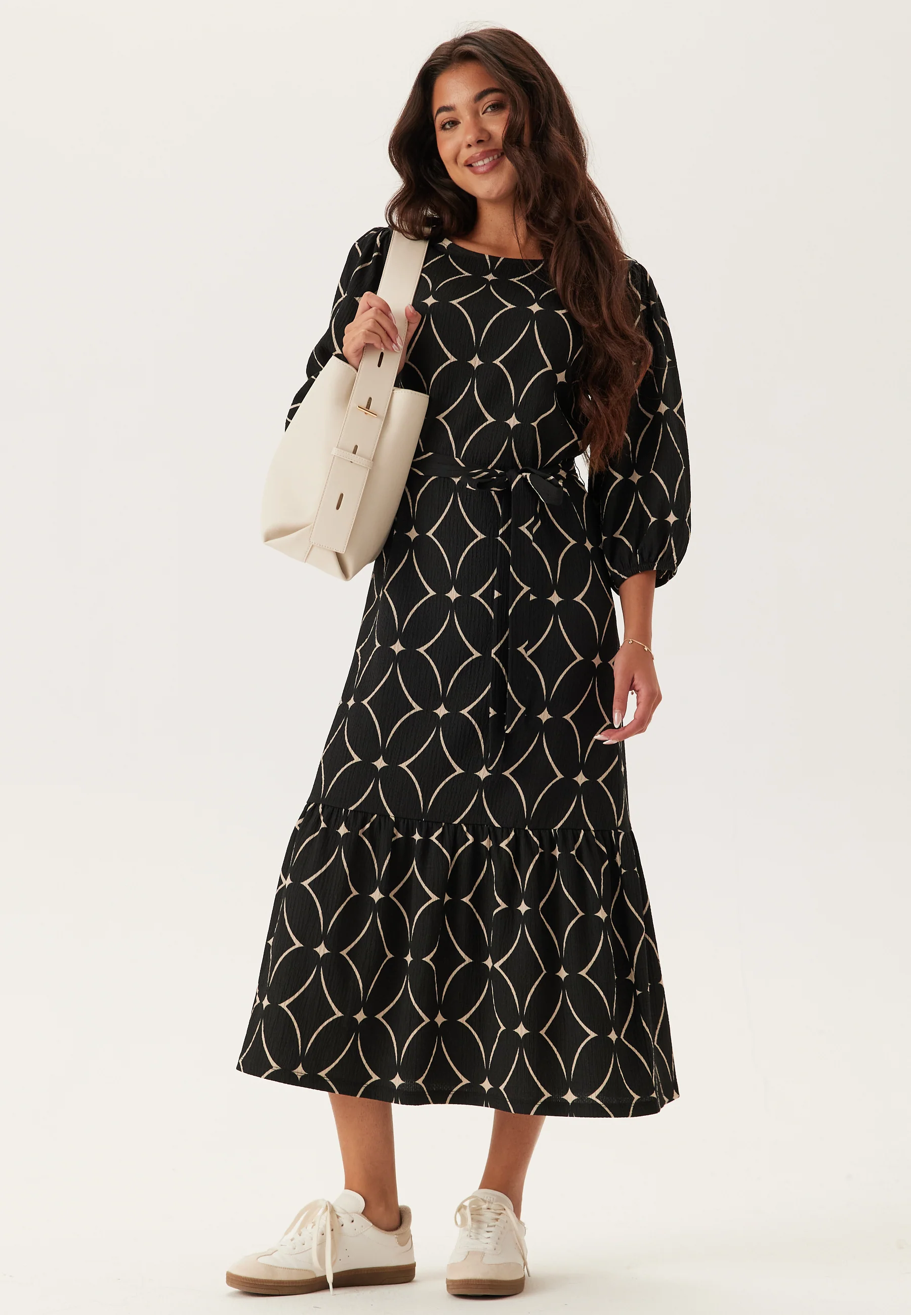 Structure Flounce Midi Dress - Image 2