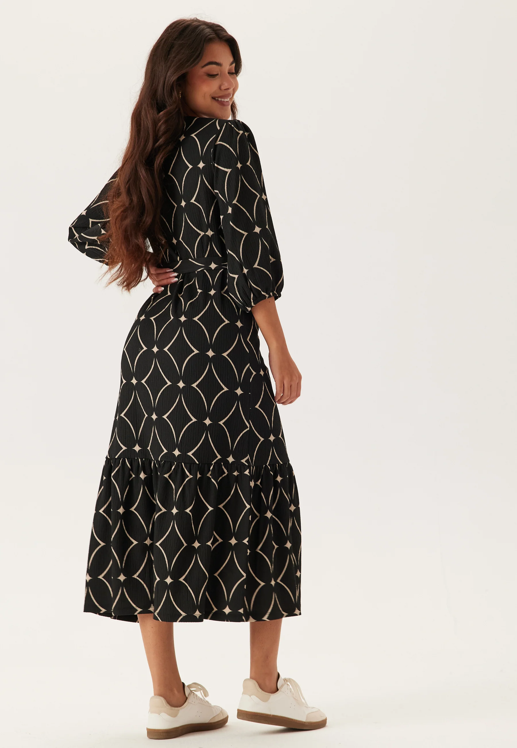 Structure Flounce Midi Dress - Image 3