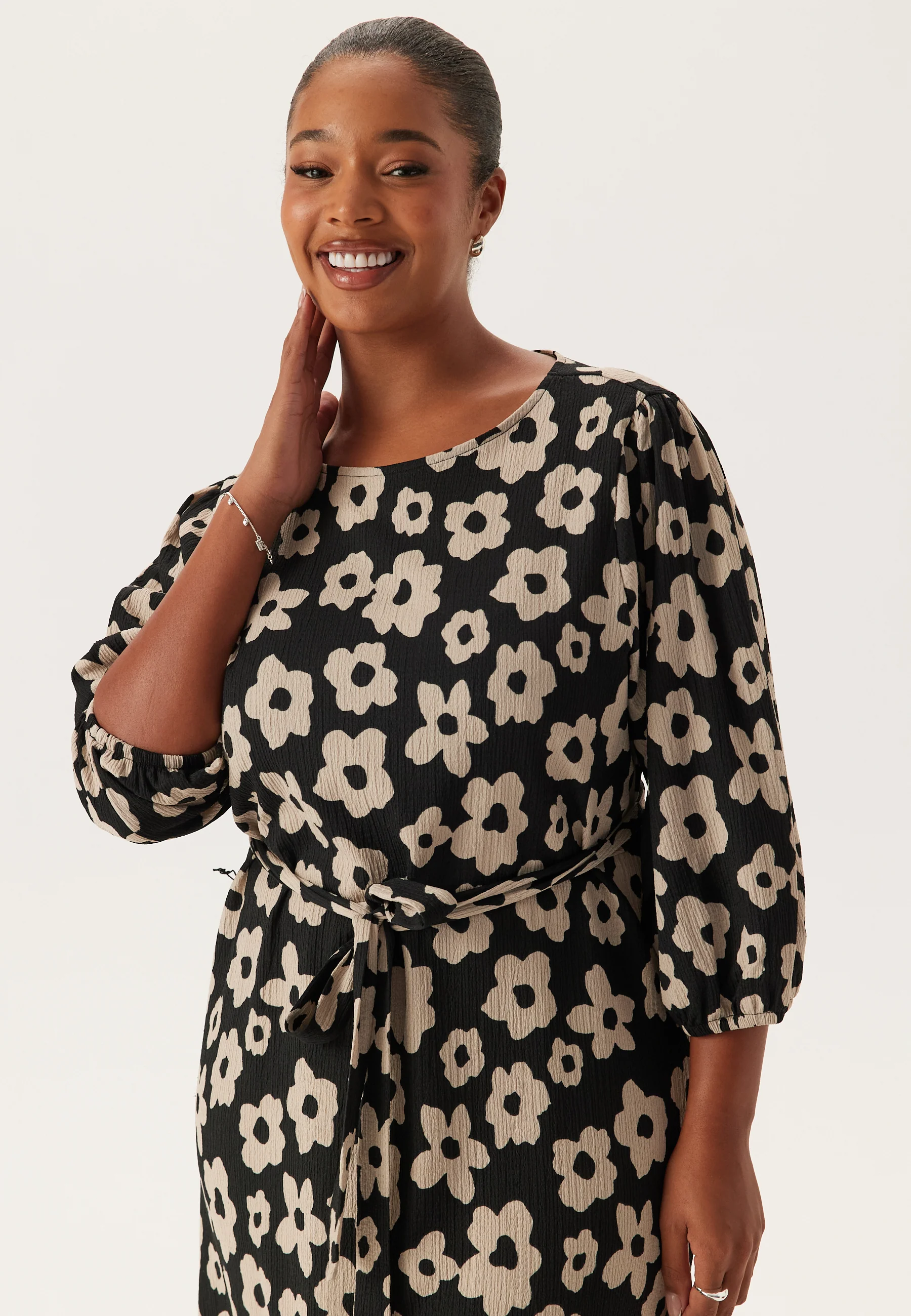 Structure Flounce Midi Dress - Image 7