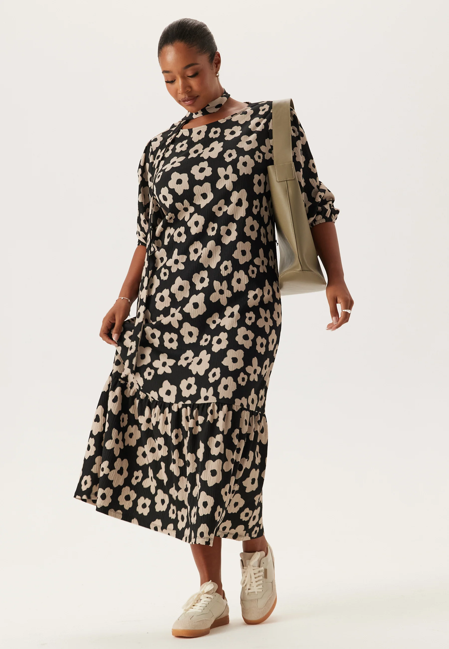 Structure Flounce Midi Dress - Image 8