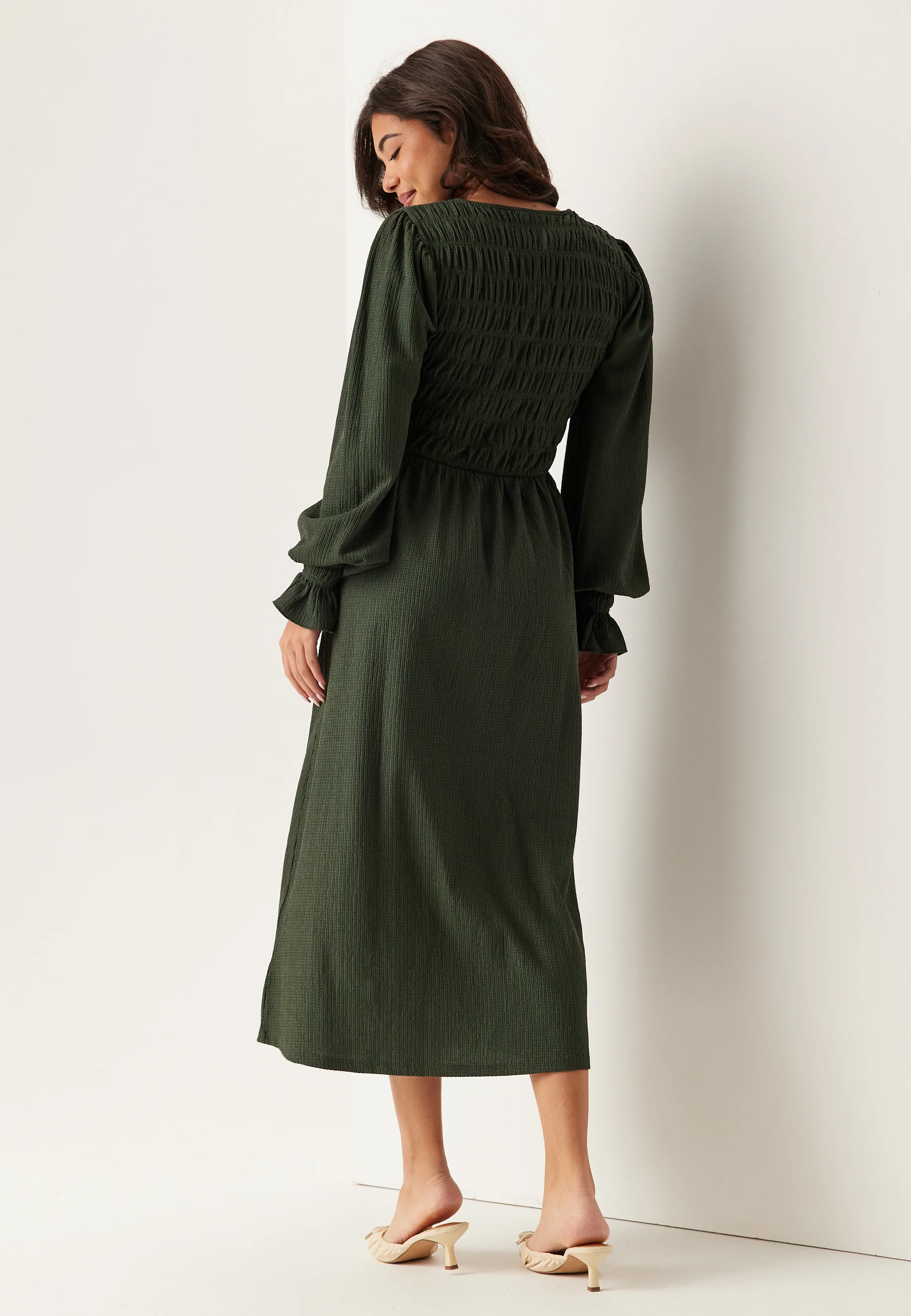 Structure Long Sleeve Midi Dress - Image 2