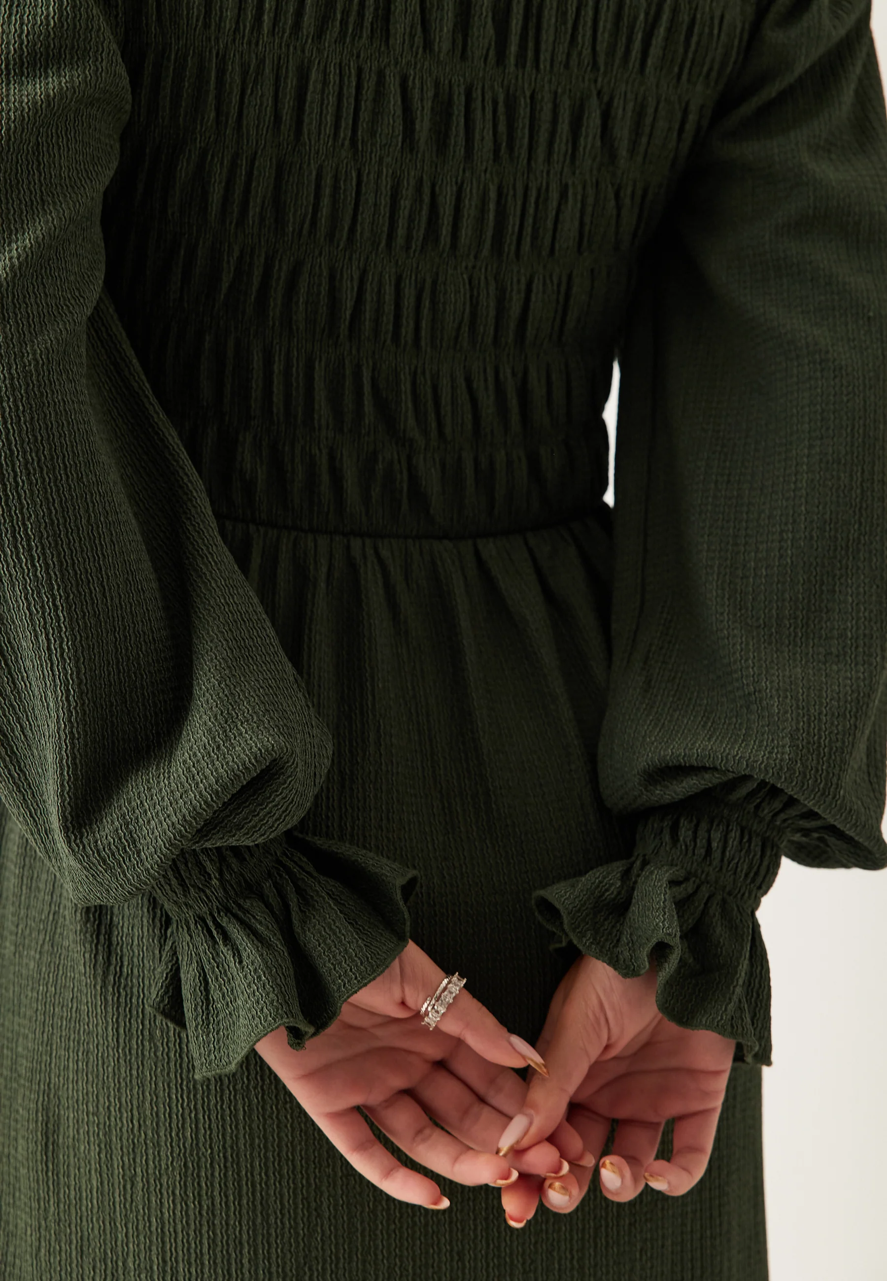 Structure Long Sleeve Midi Dress - Image 4