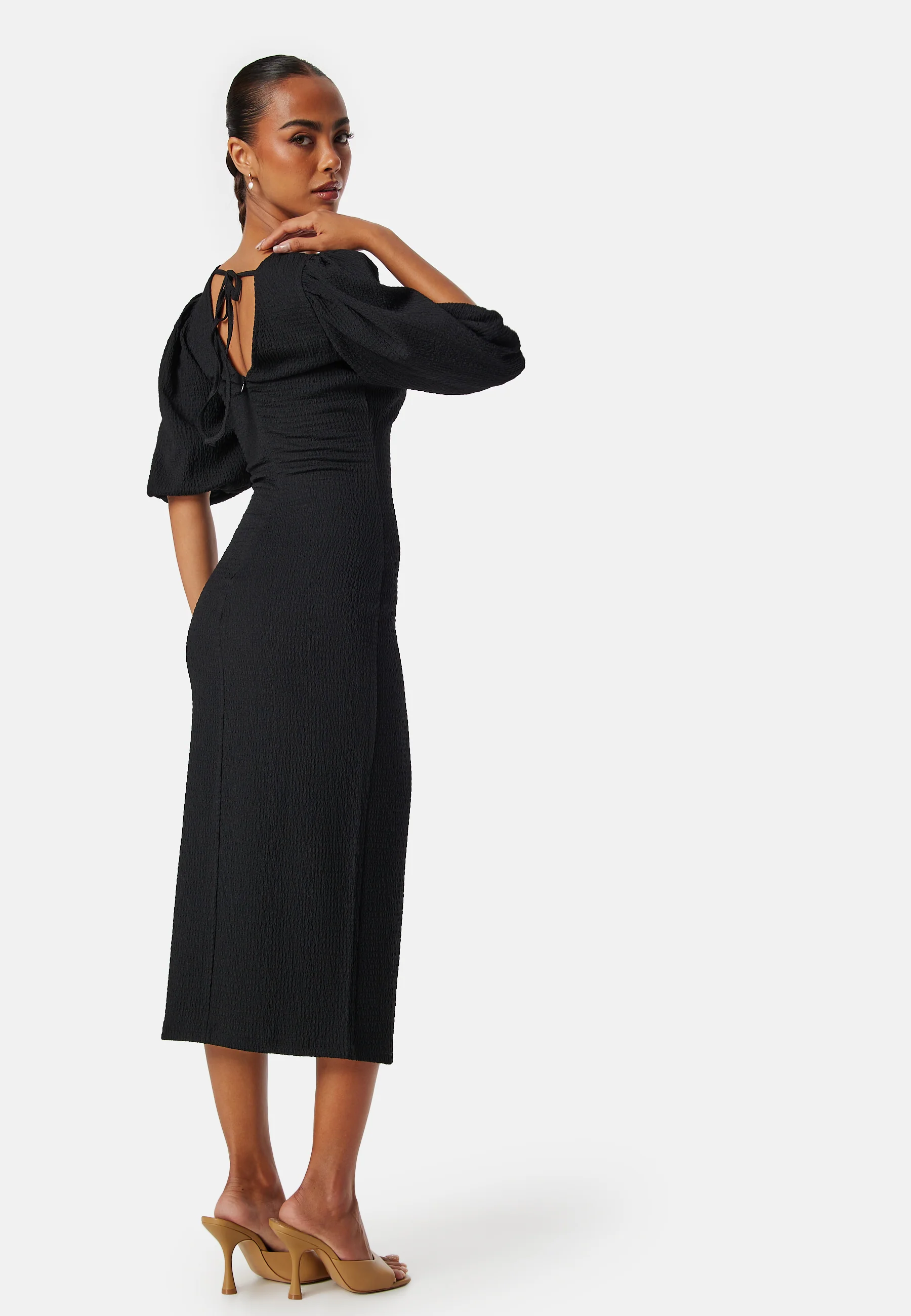 Structure Puff Sleeve Dress - Image 2