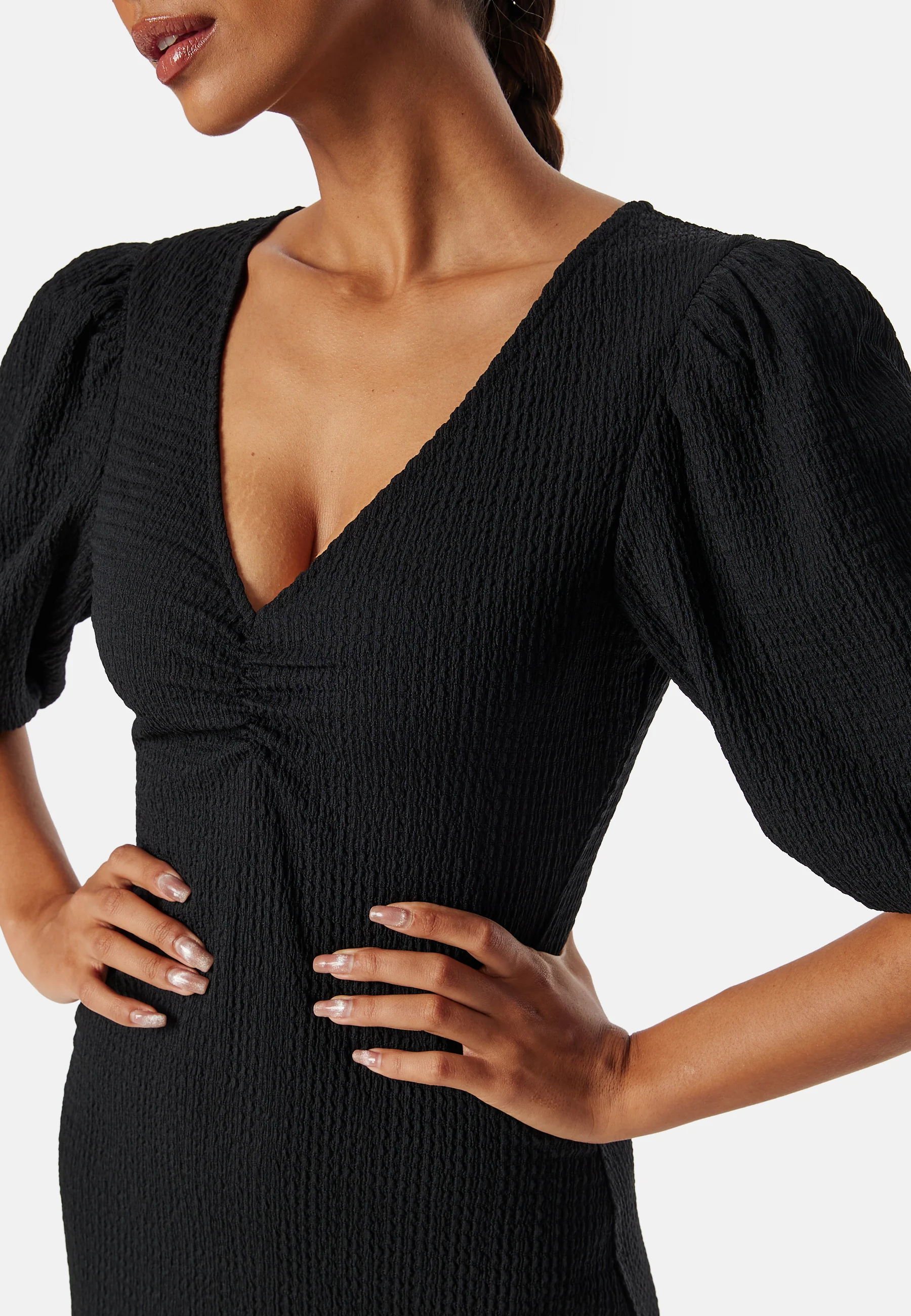 Structure Puff Sleeve Dress - Image 4