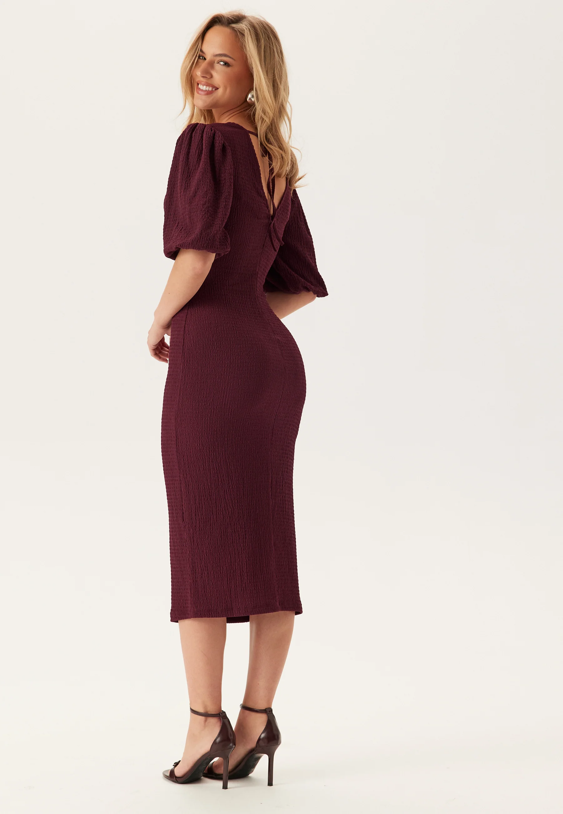 Structure Puff Sleeve Dress - Image 2