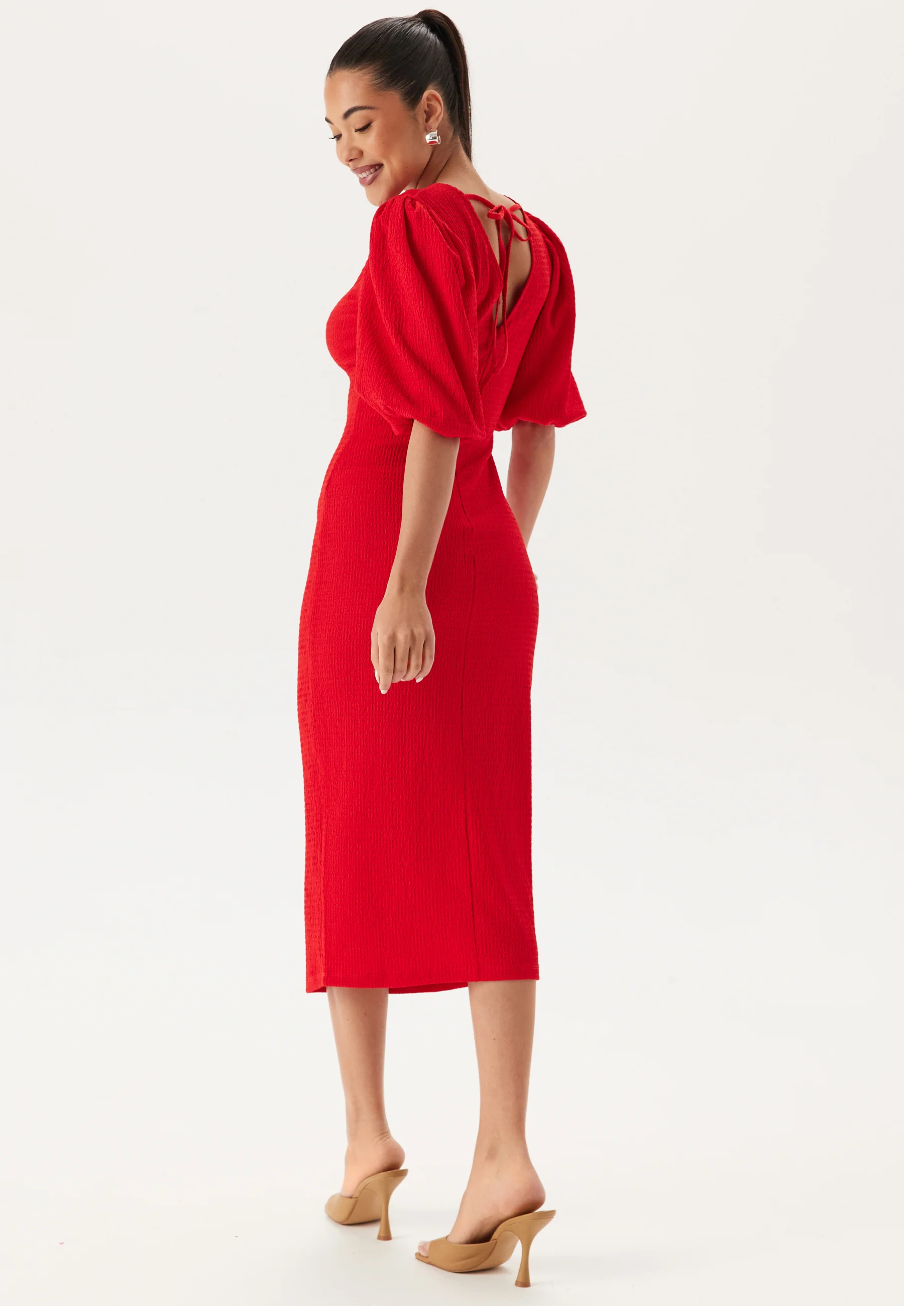 Structure Puff Sleeve Dress - Image 2