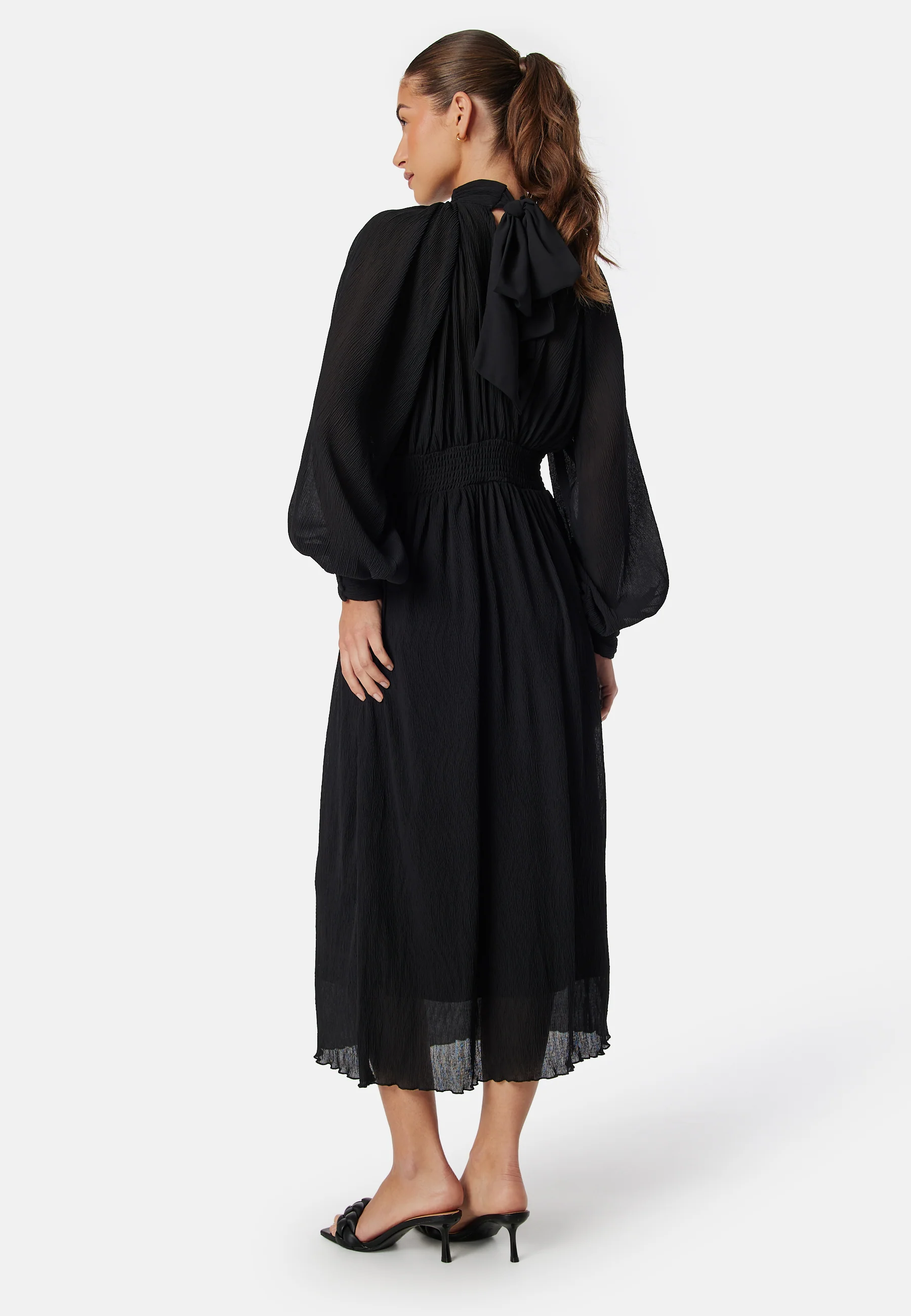Structured Bow Midi Dress - Image 2