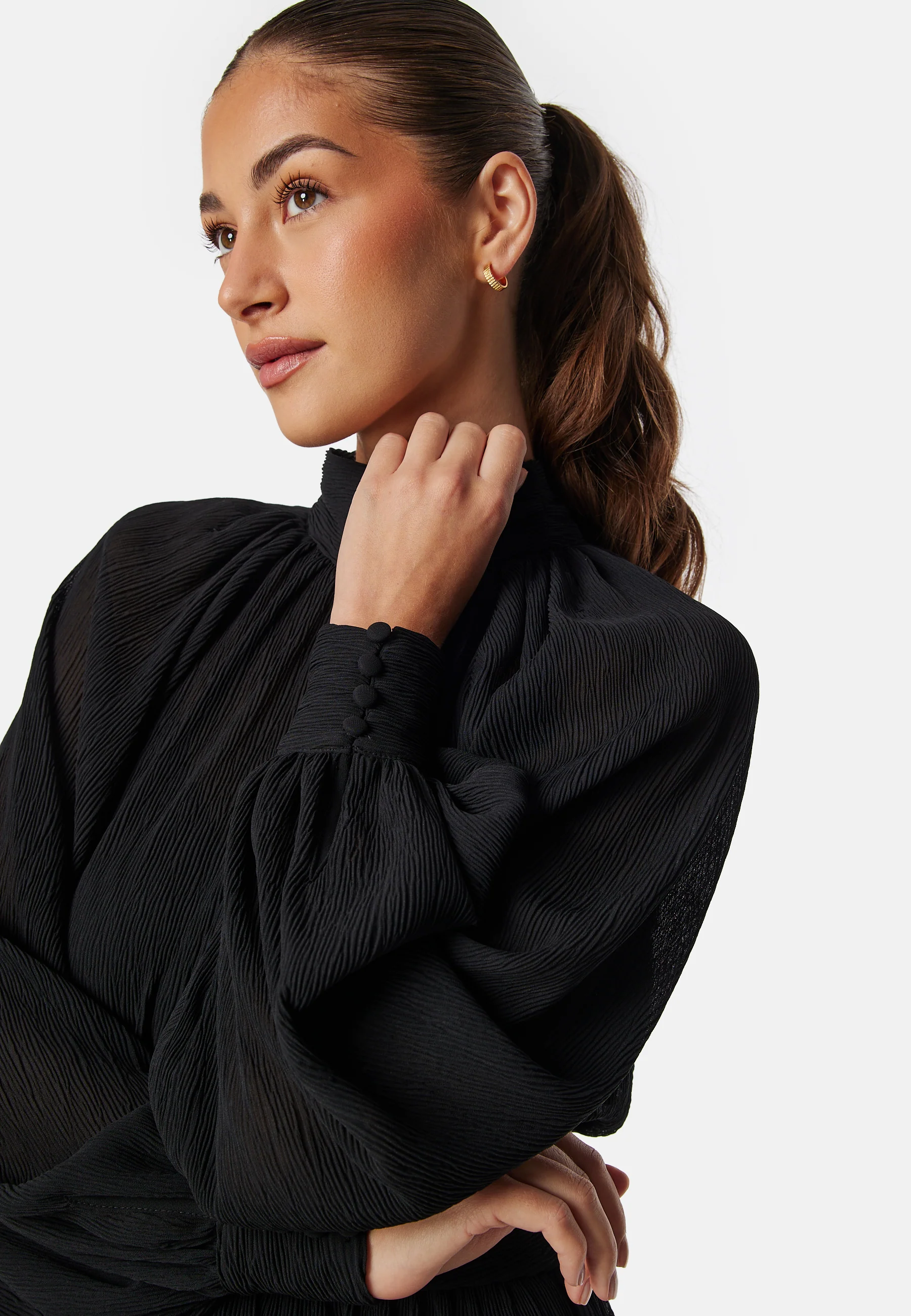 Structured Bow Midi Dress - Image 3