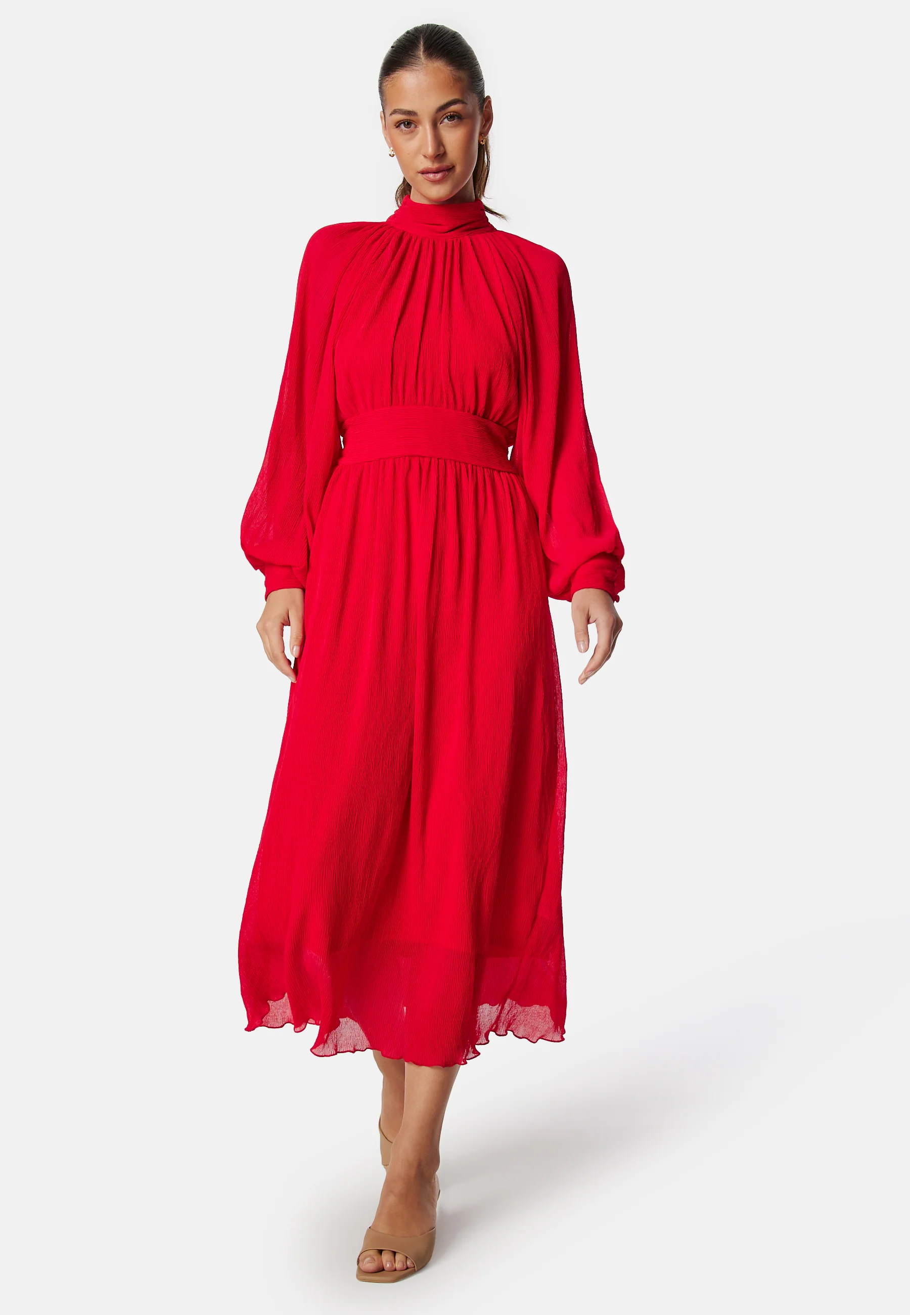 Structured Bow Midi Dress