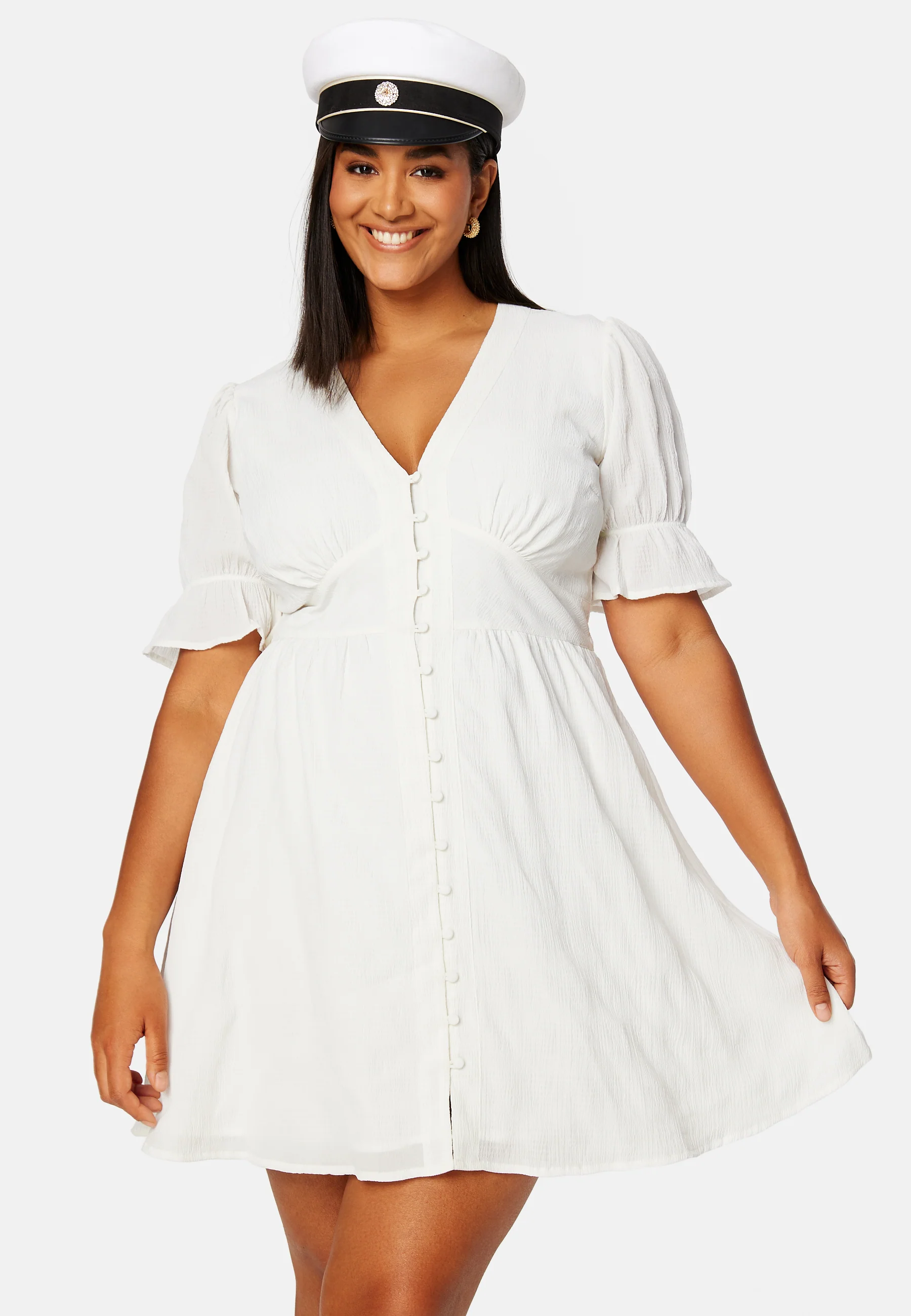 Structured Button Front Dress - Image 6