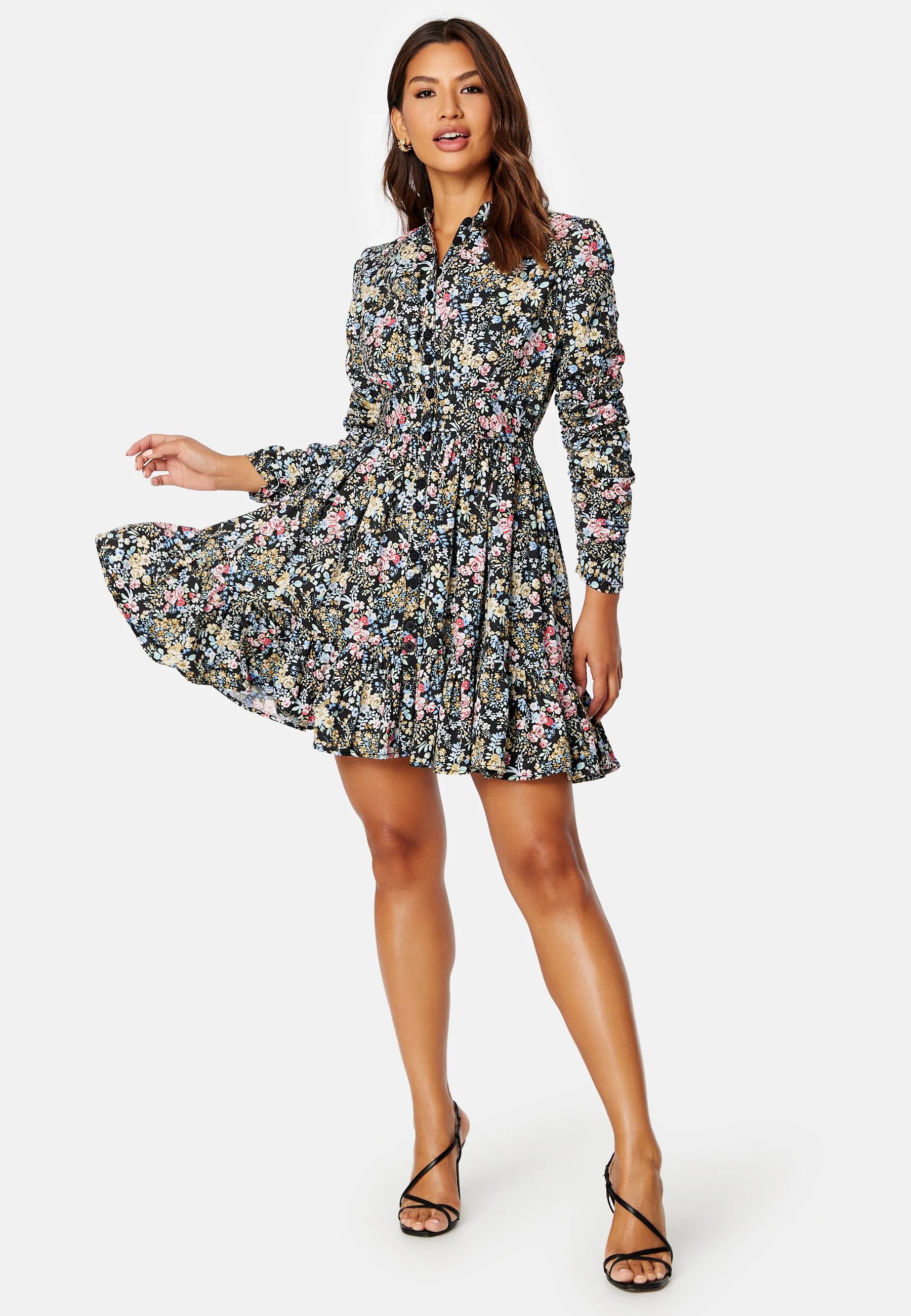 Structured Cotton Mini Dress - Image 2