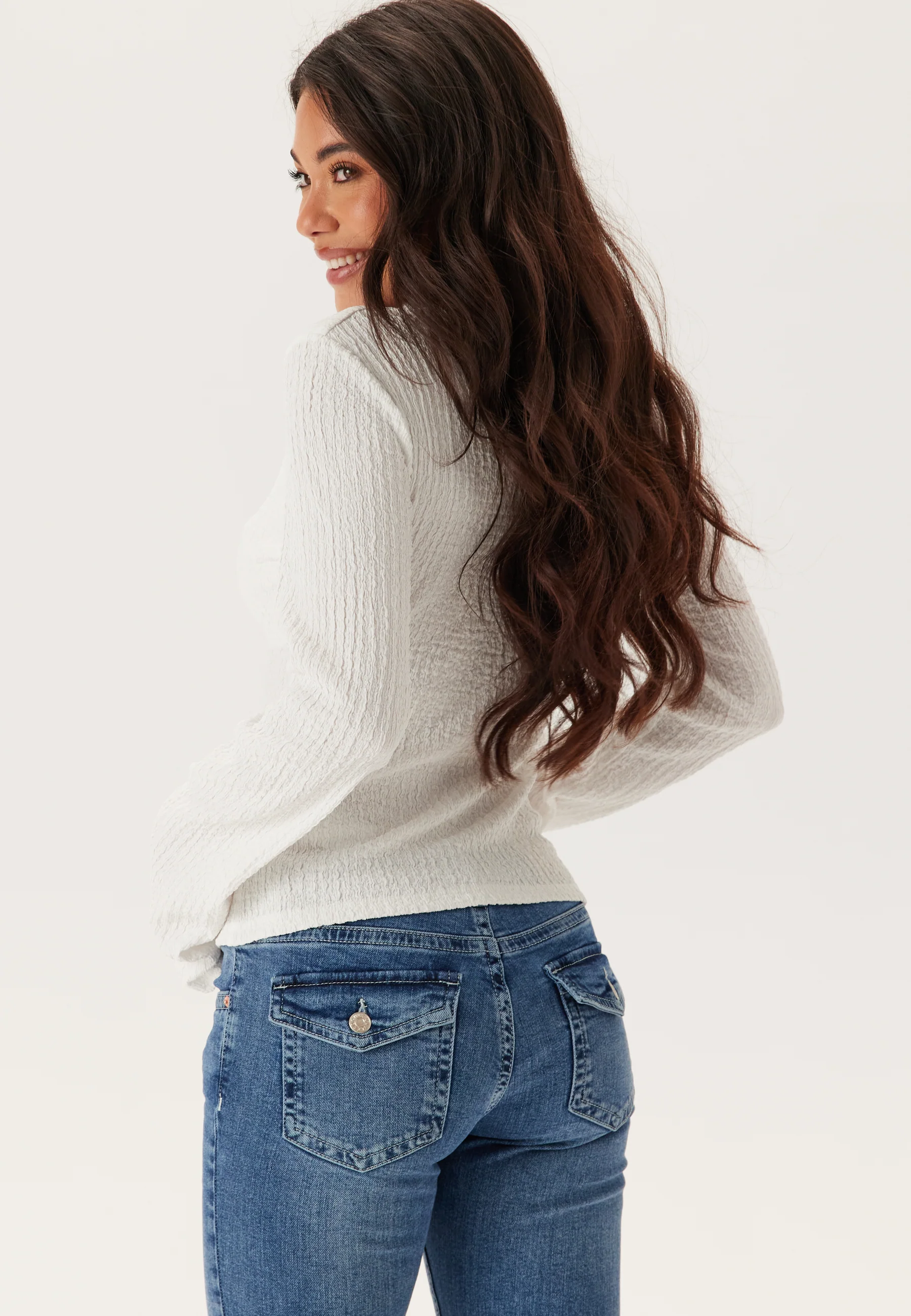 Structured V-Neck Top - Image 2
