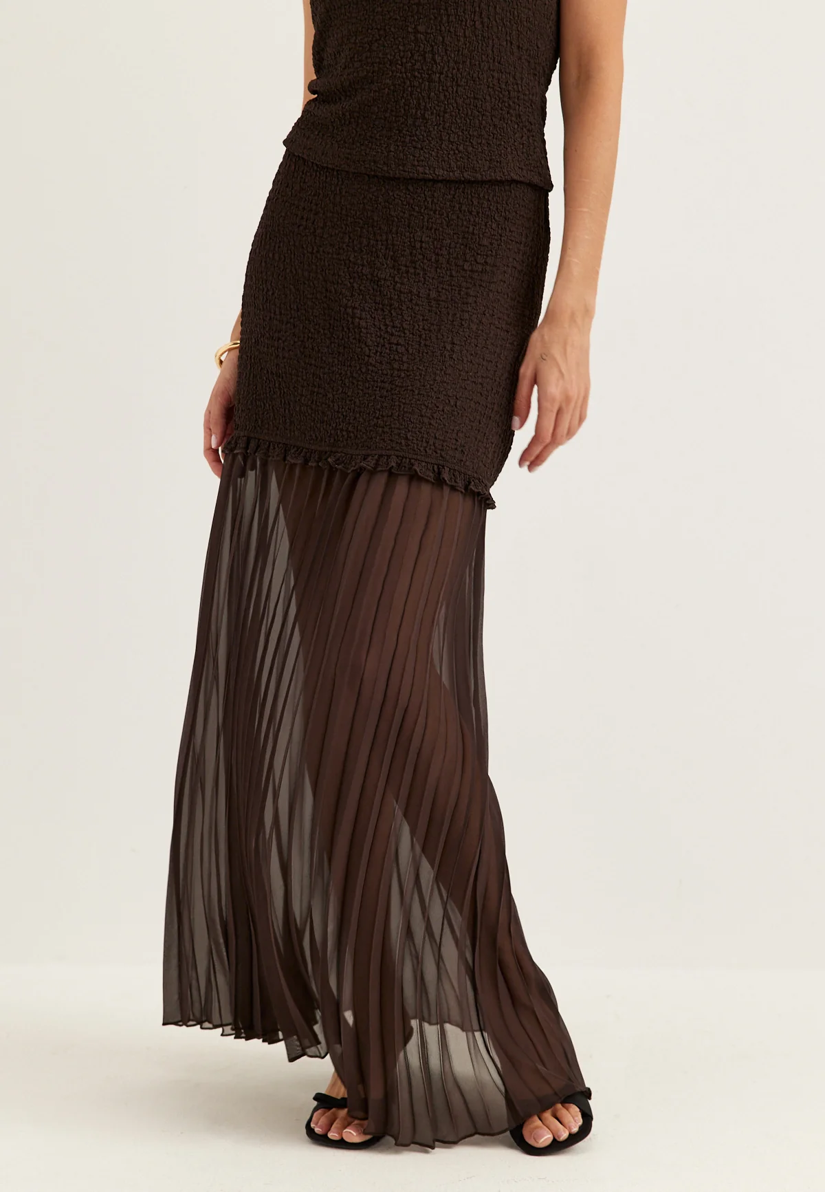 Strucure Combined Maxi Skirt - Image 4