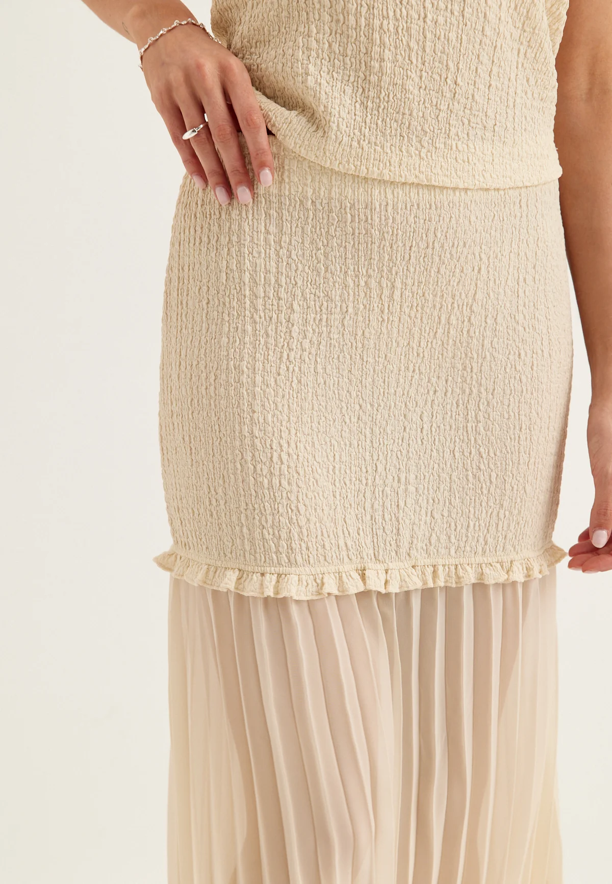 Strucure Combined Maxi Skirt - Image 4