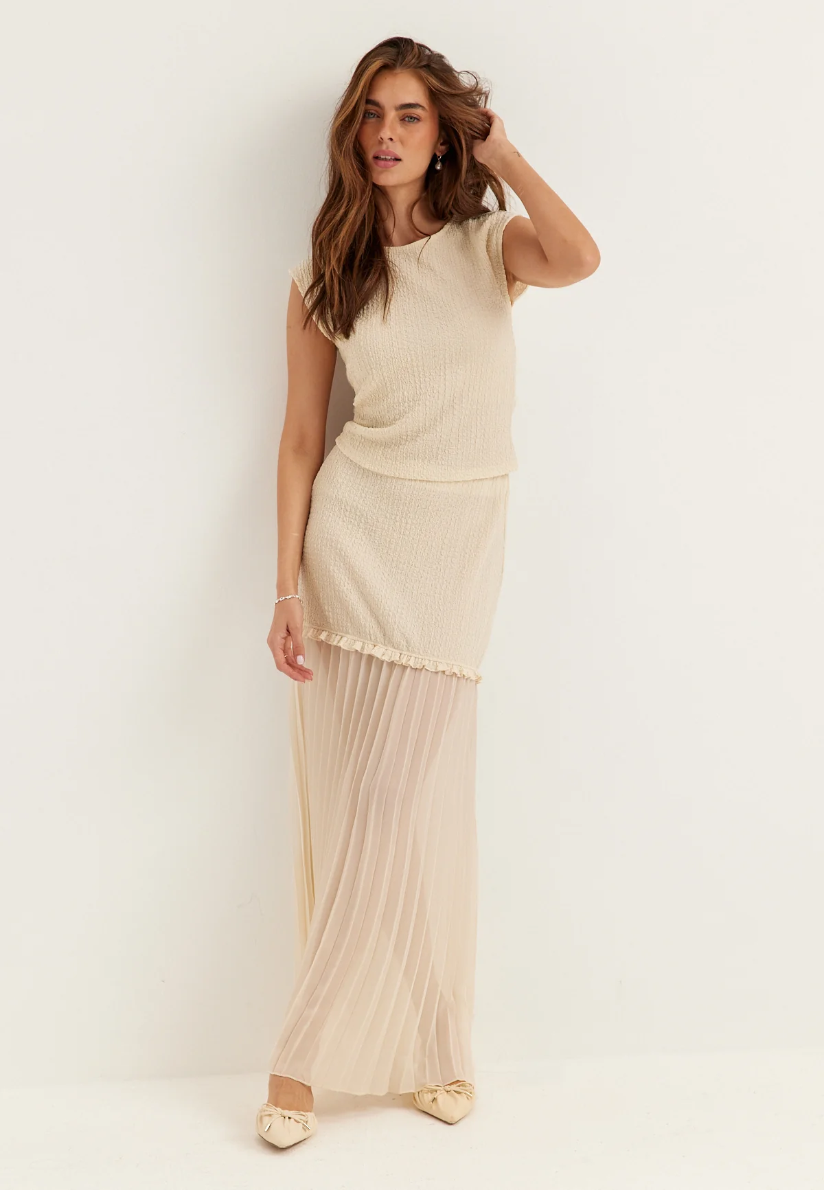 Strucure Combined Maxi Skirt - Image 7