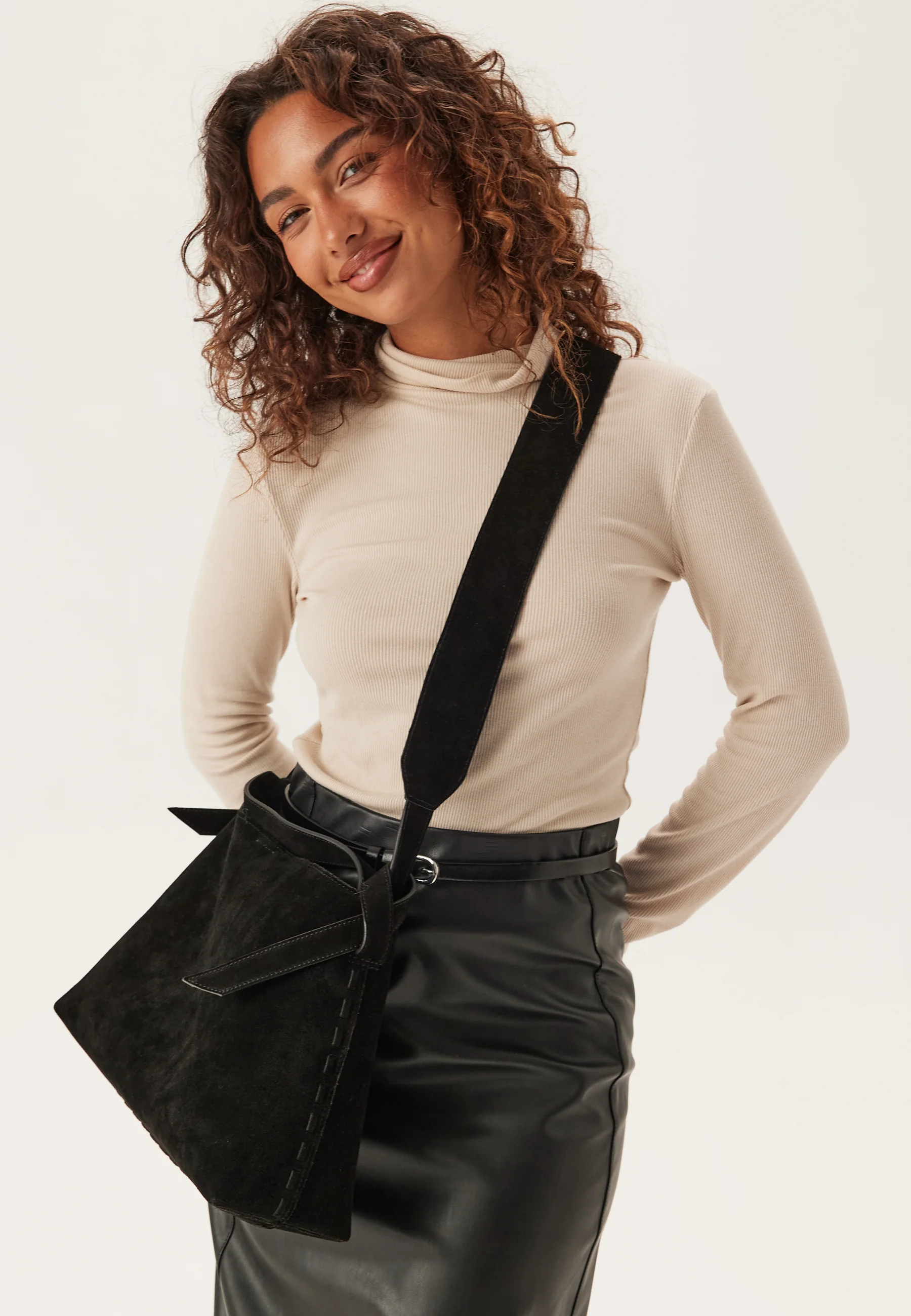 Suede Knot Shoulder Bag - Image 2